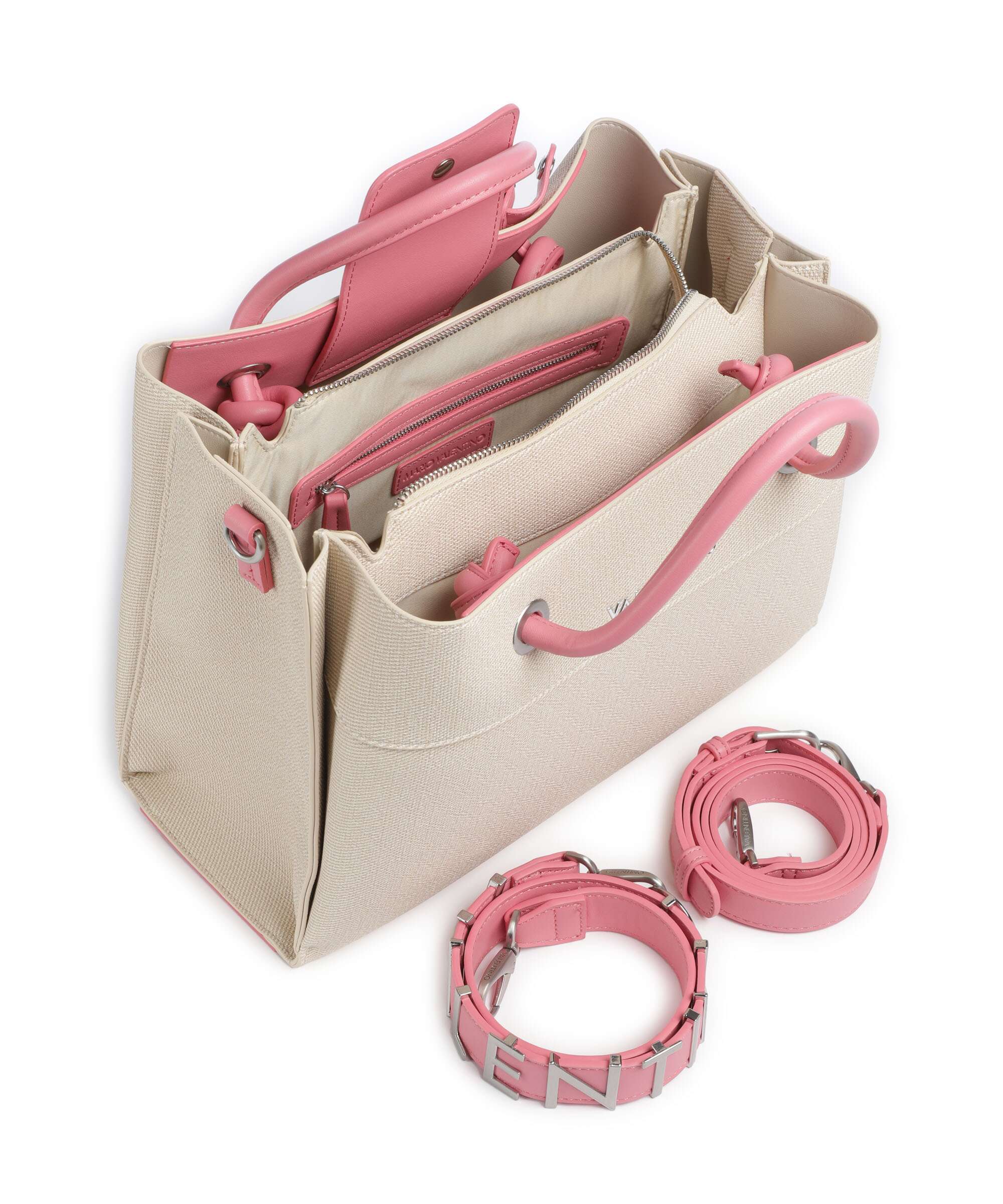 Valentino Bags Alexia Summer Torebka naturale/rosa - Image 4