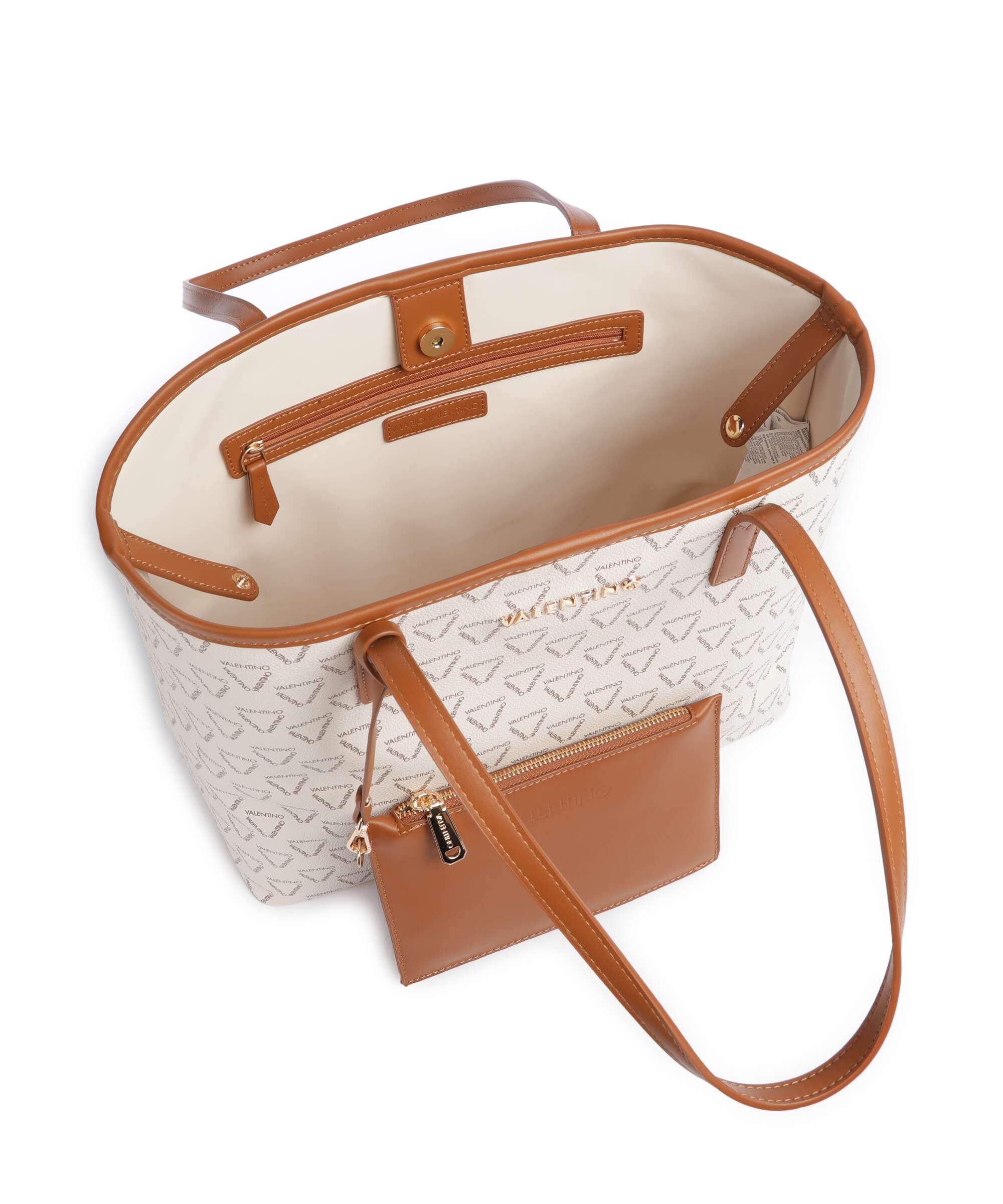Valentino Bags Lady Re Torba na zakupy bianco/cuoio - Image 5