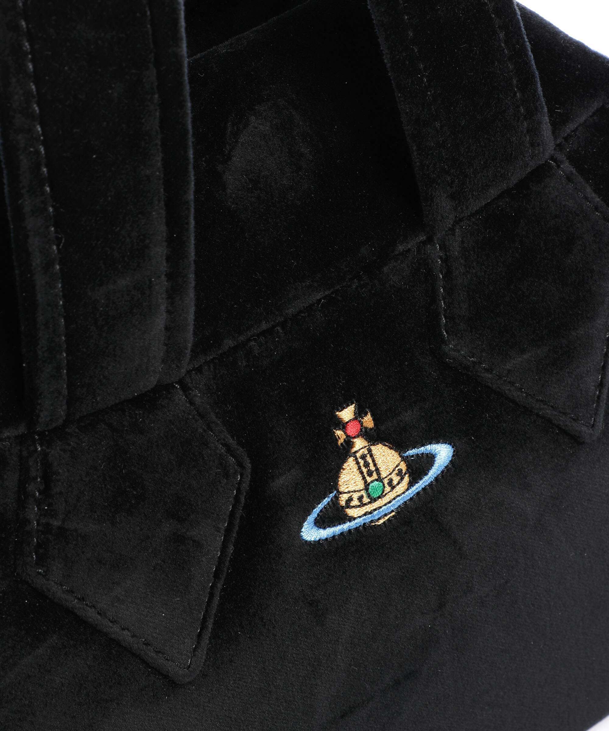 Vivienne Westwood Archive Velvet Medium Torebka black - Image 4
