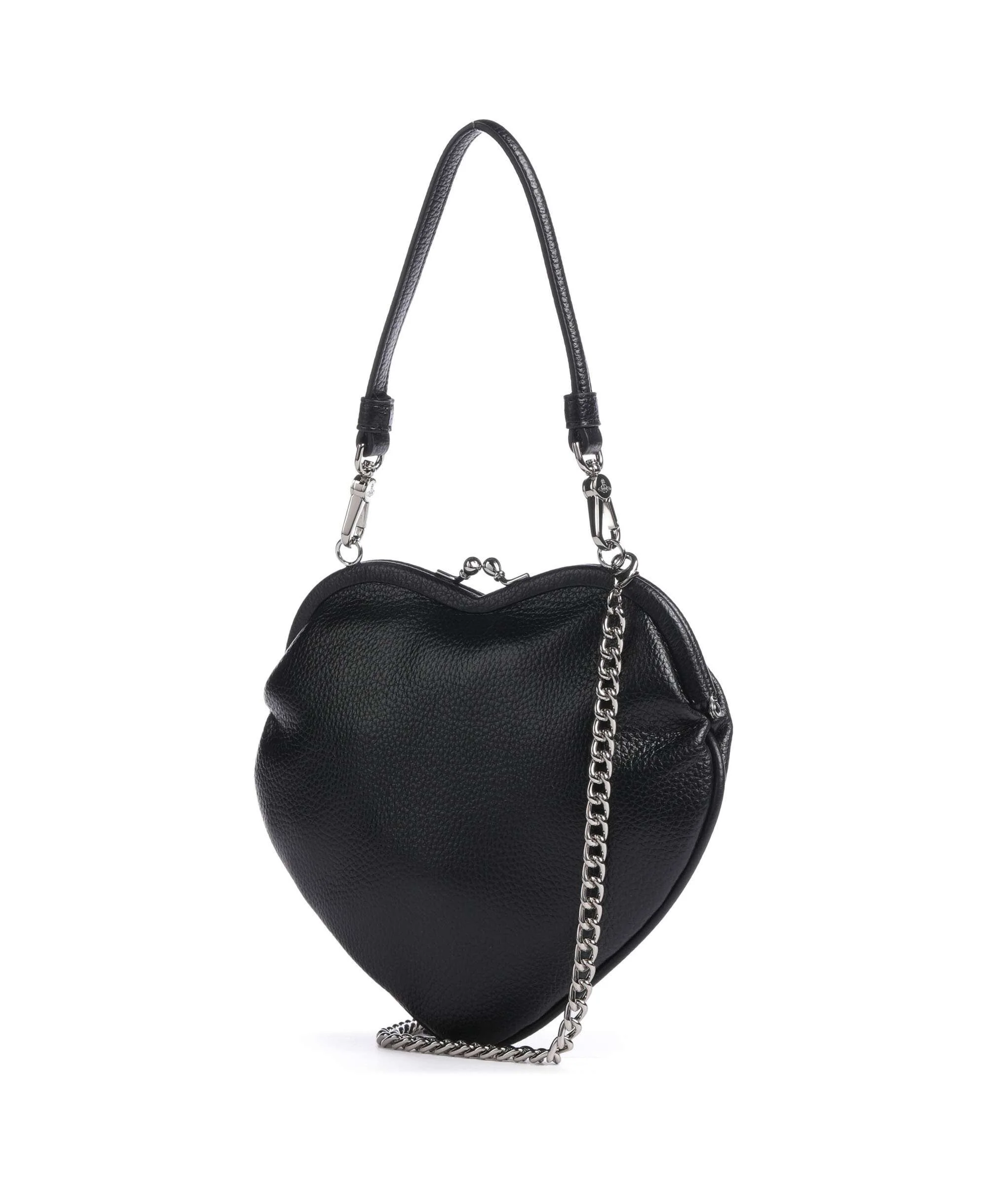 Vivienne Westwood Belle Heart Frame Re-Vegan Grain Torba na ramię black - Image 2