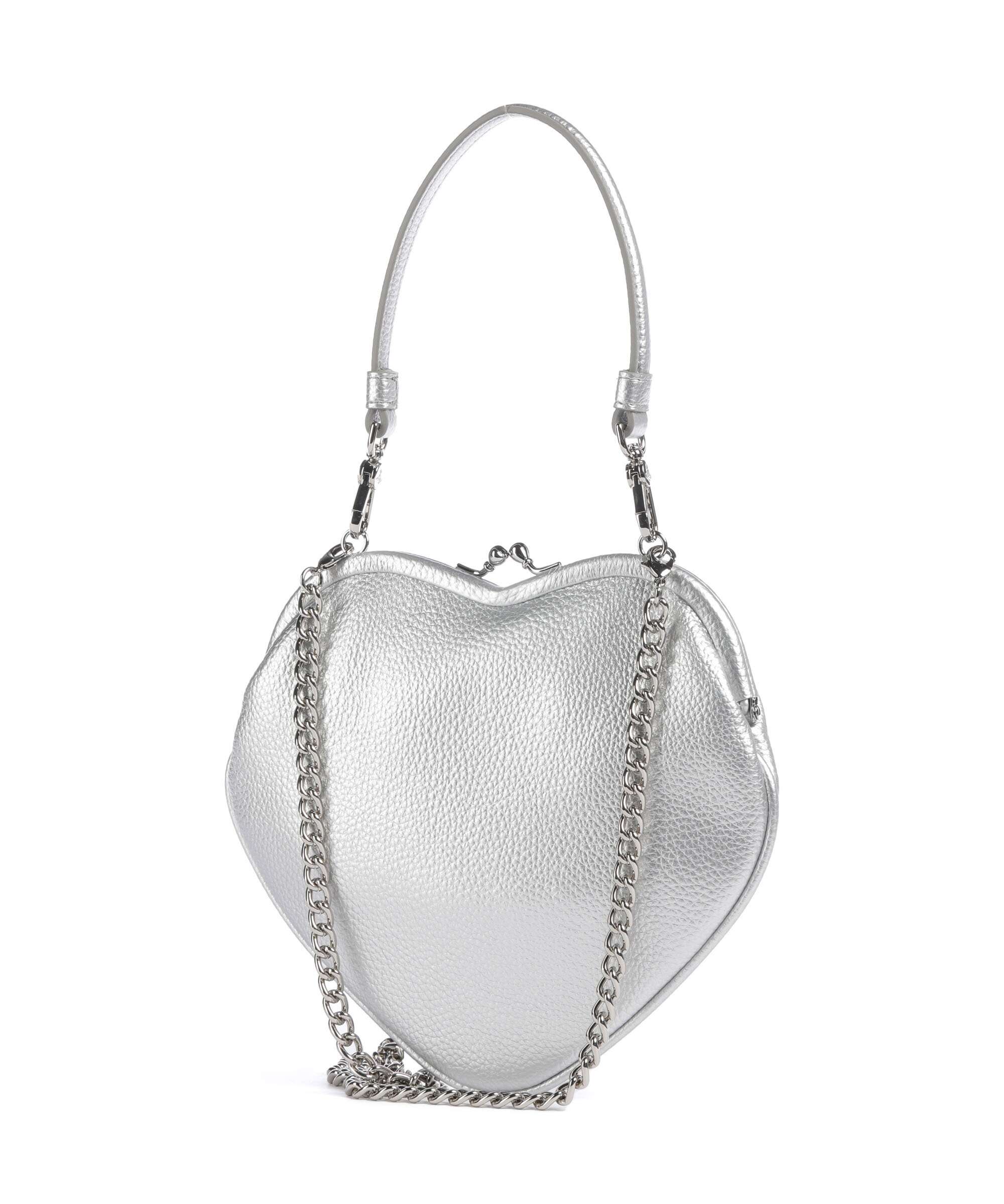 Vivienne Westwood Belle Heart Frame Re-Vegan Grain Torba na ramię silver - Image 2
