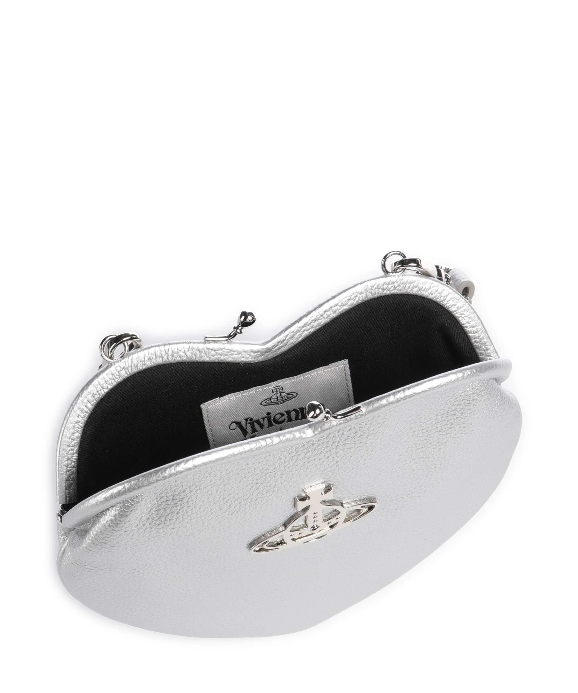 Vivienne Westwood Belle Heart Frame Re-Vegan Grain Torba na ramię silver - Image 6