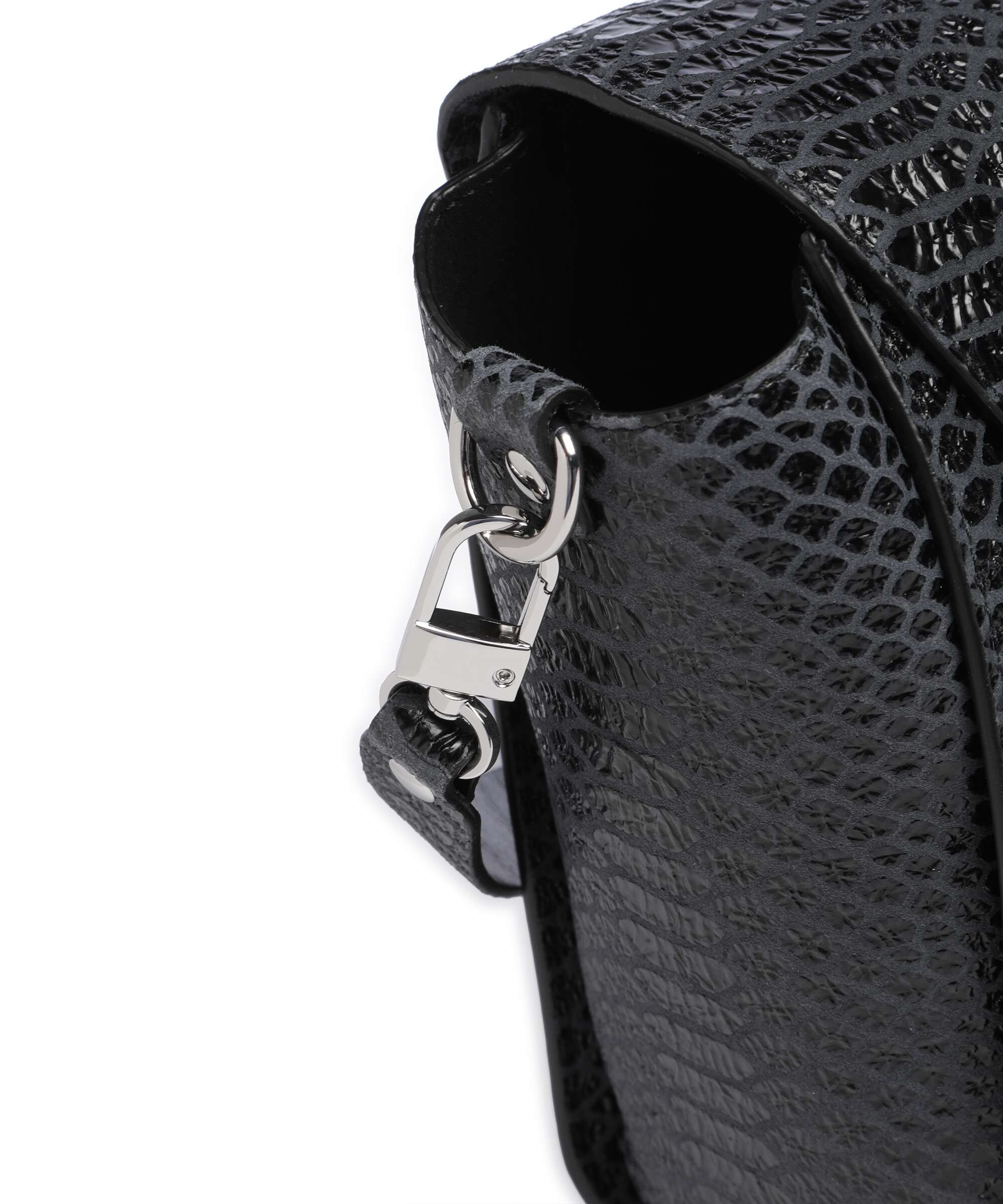 Vivienne Westwood Bettina Snake Effect Medium Torebka dark grey - Image 4