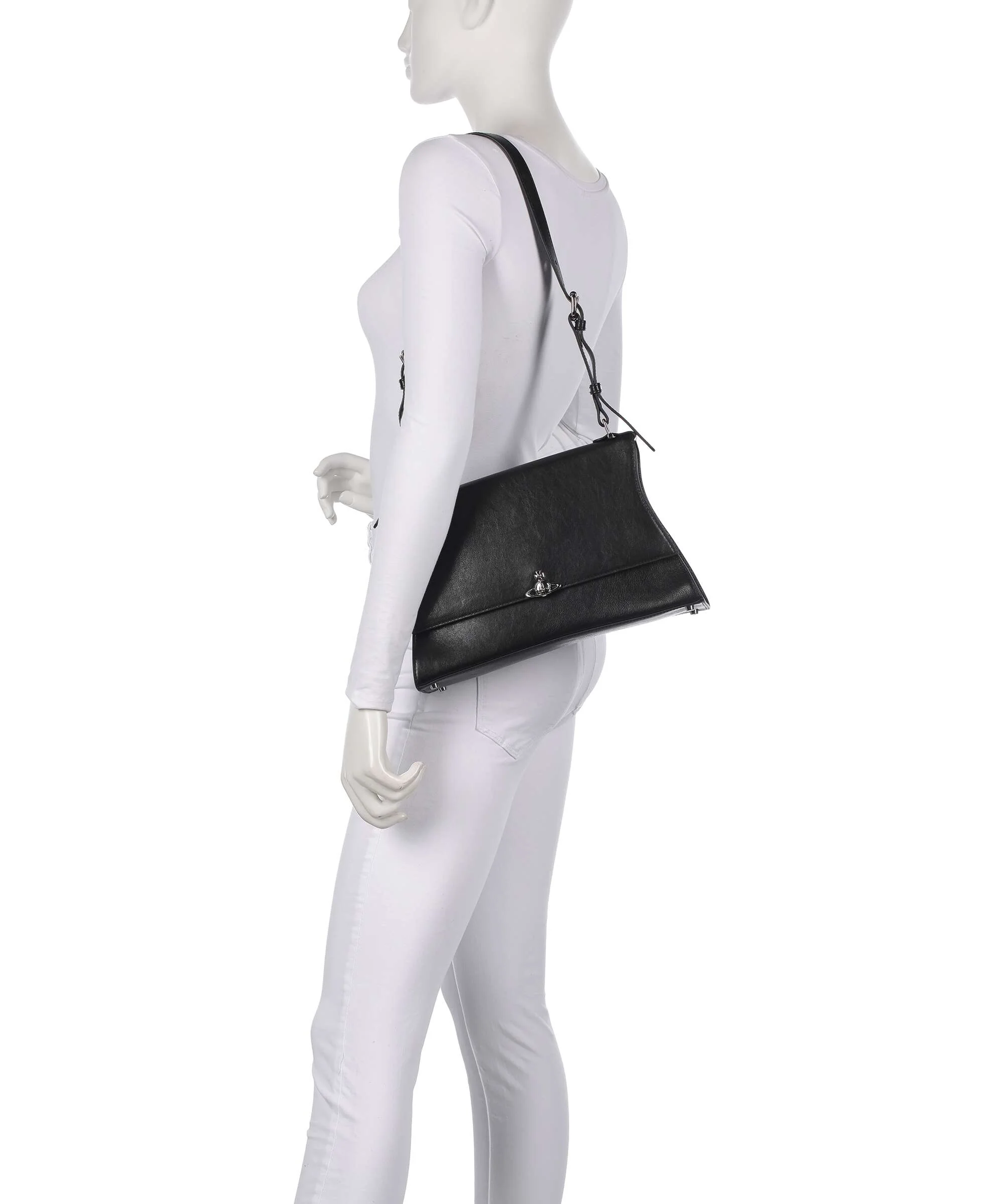 Vivienne Westwood Bianca Supple Medium Torba na ramię black - Image 3