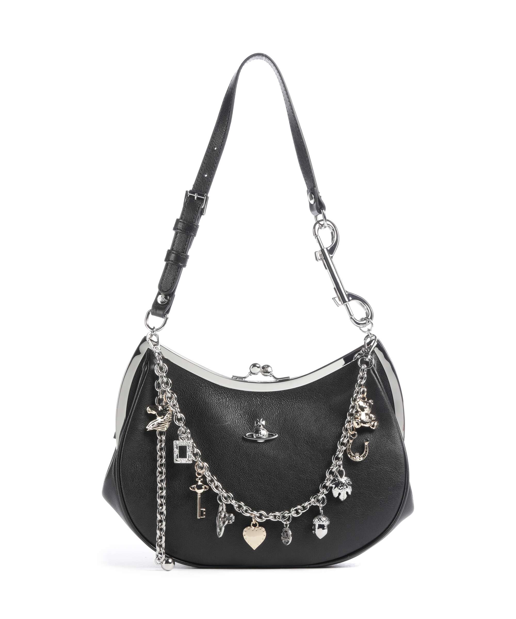 Vivienne Westwood Charm Frame Supple Torba na ramię black