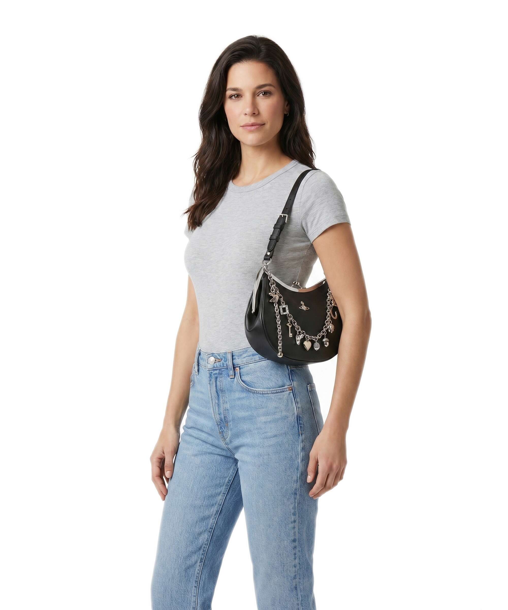 Vivienne Westwood Charm Frame Supple Torba na ramię black - Image 3