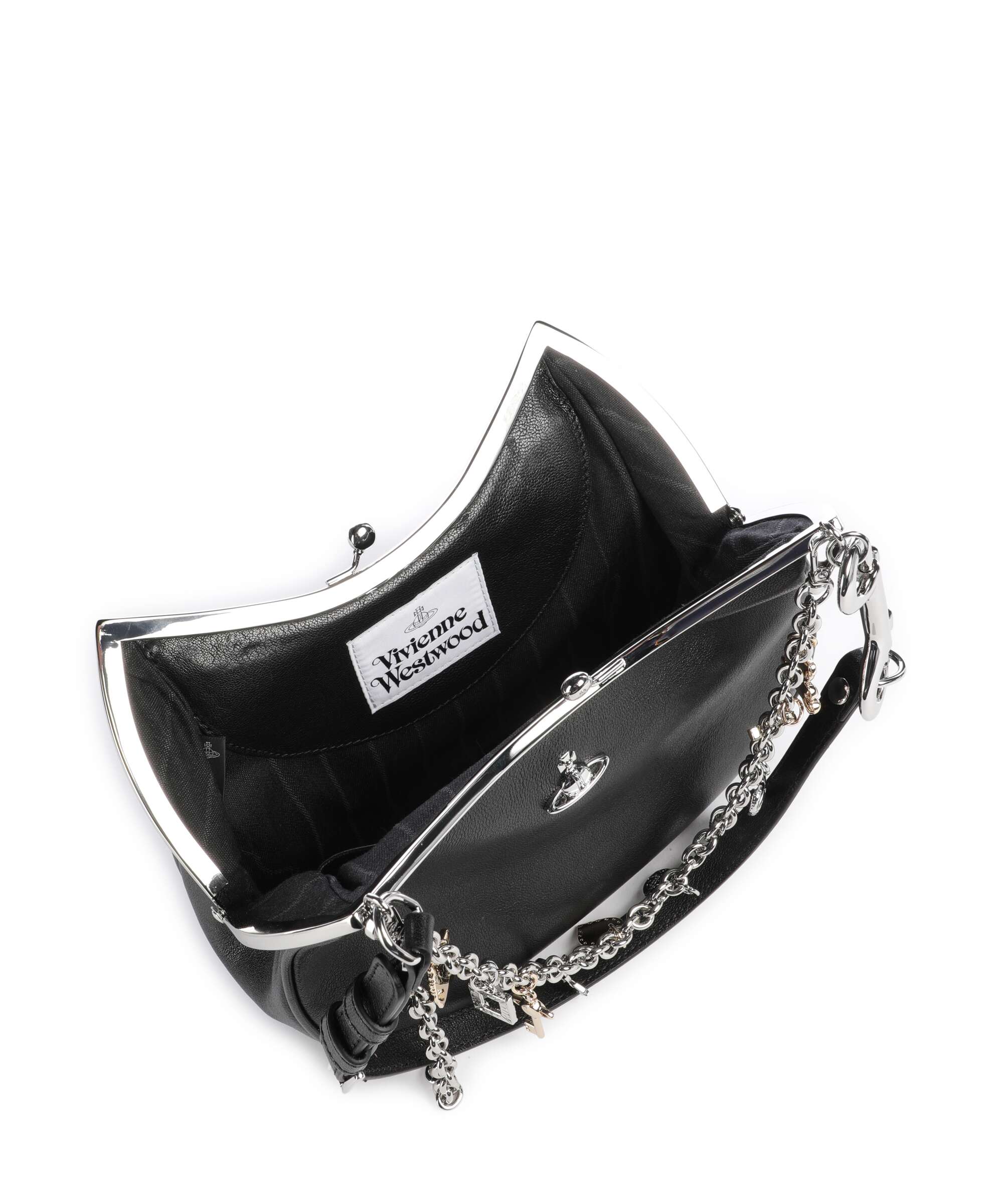 Vivienne Westwood Charm Frame Supple Torba na ramię black - Image 5