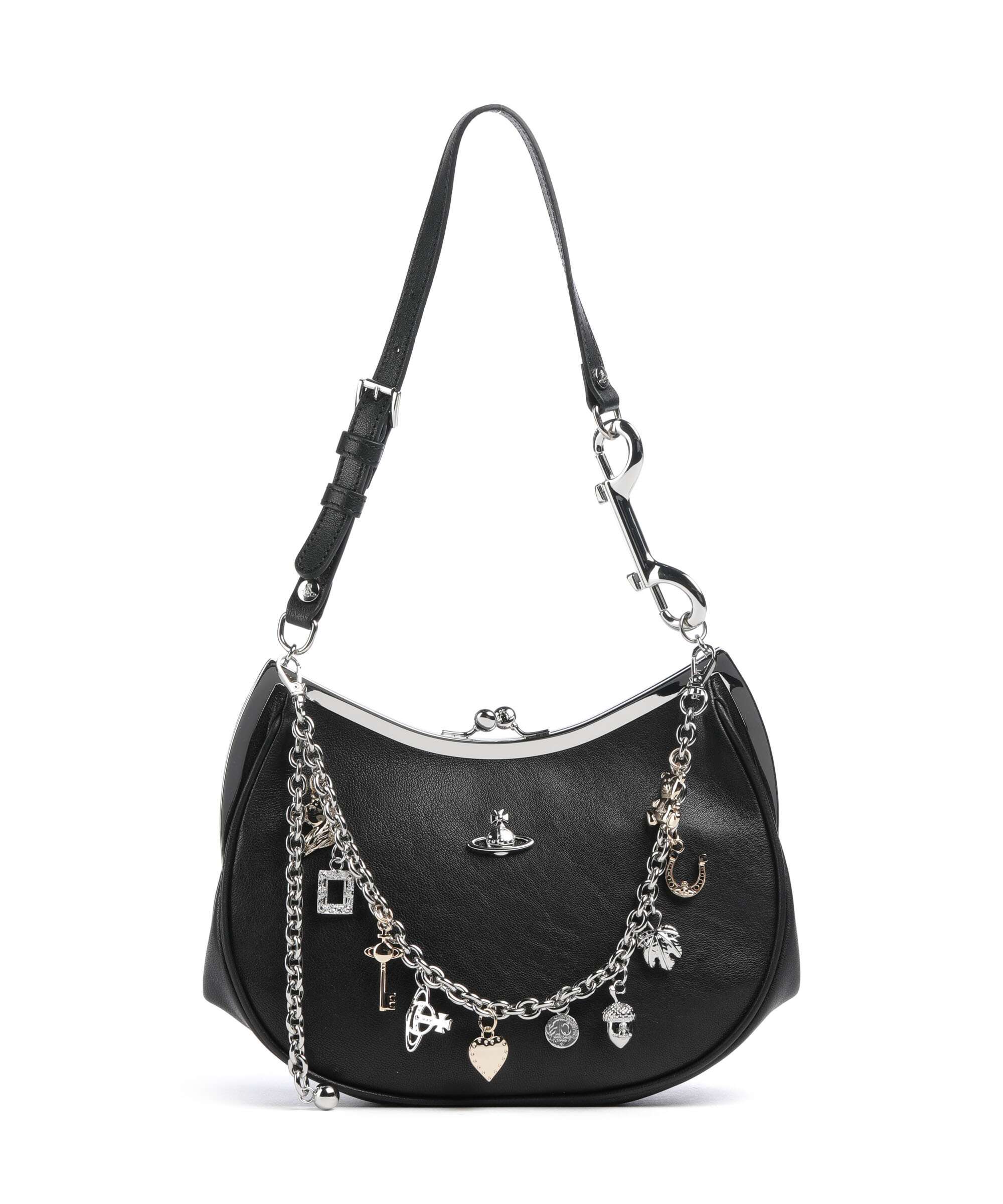 Vivienne Westwood Charm Frame Supple Torba na ramię black