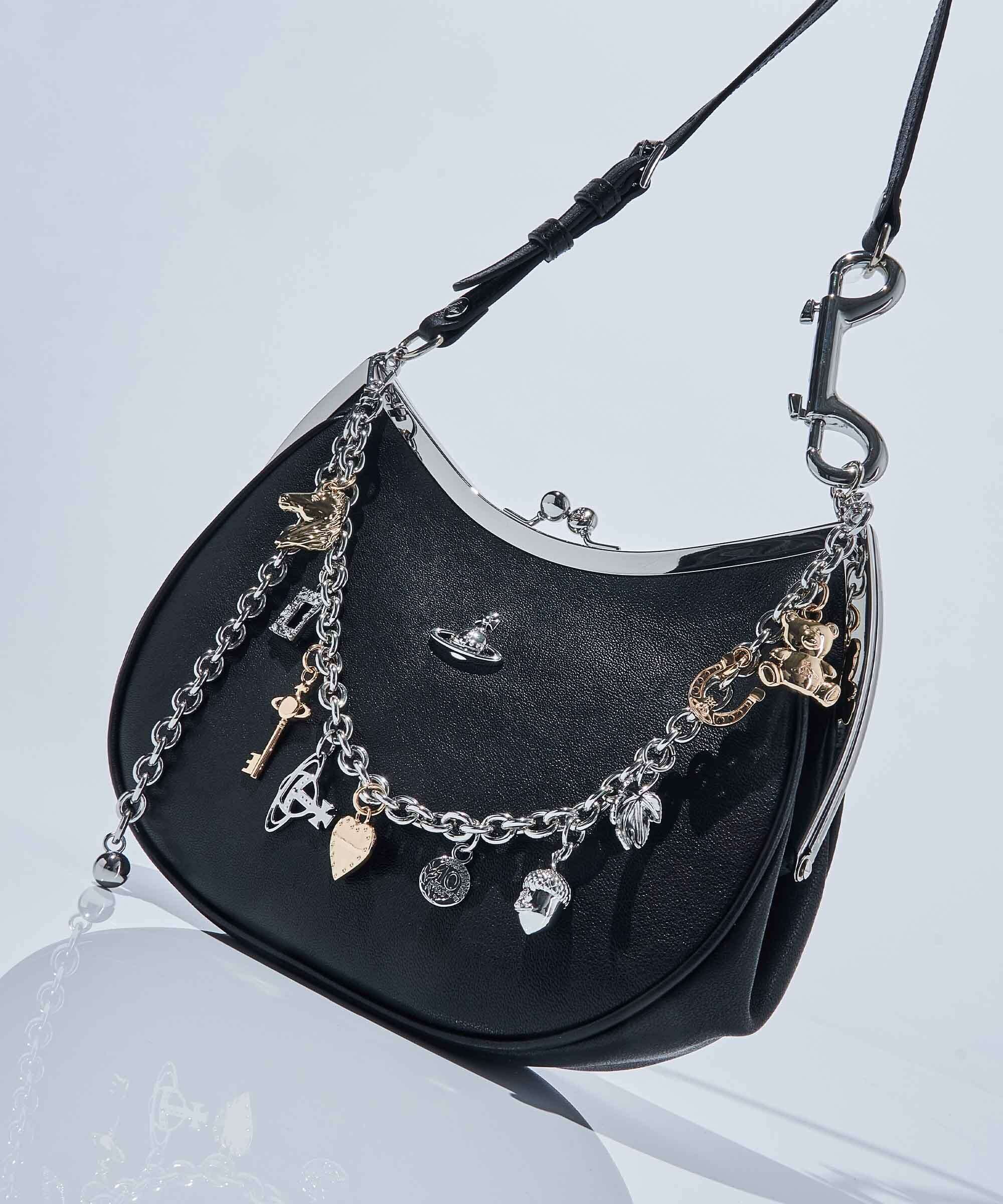 Vivienne Westwood Charm Frame Supple Torba na ramię black - Image 7