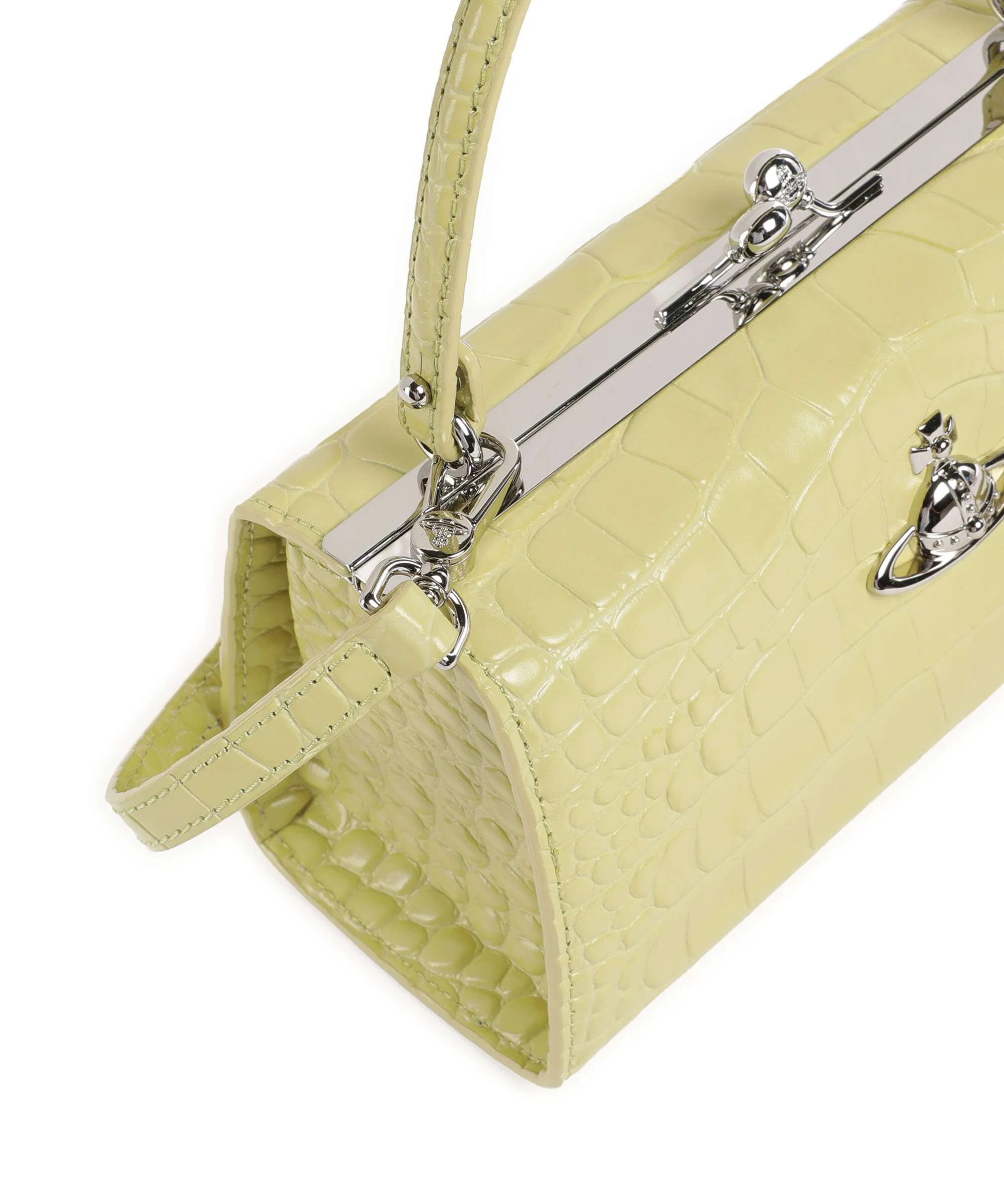 Vivienne Westwood Doll Frame Embossed Croc XL Torebka lime green - Image 4