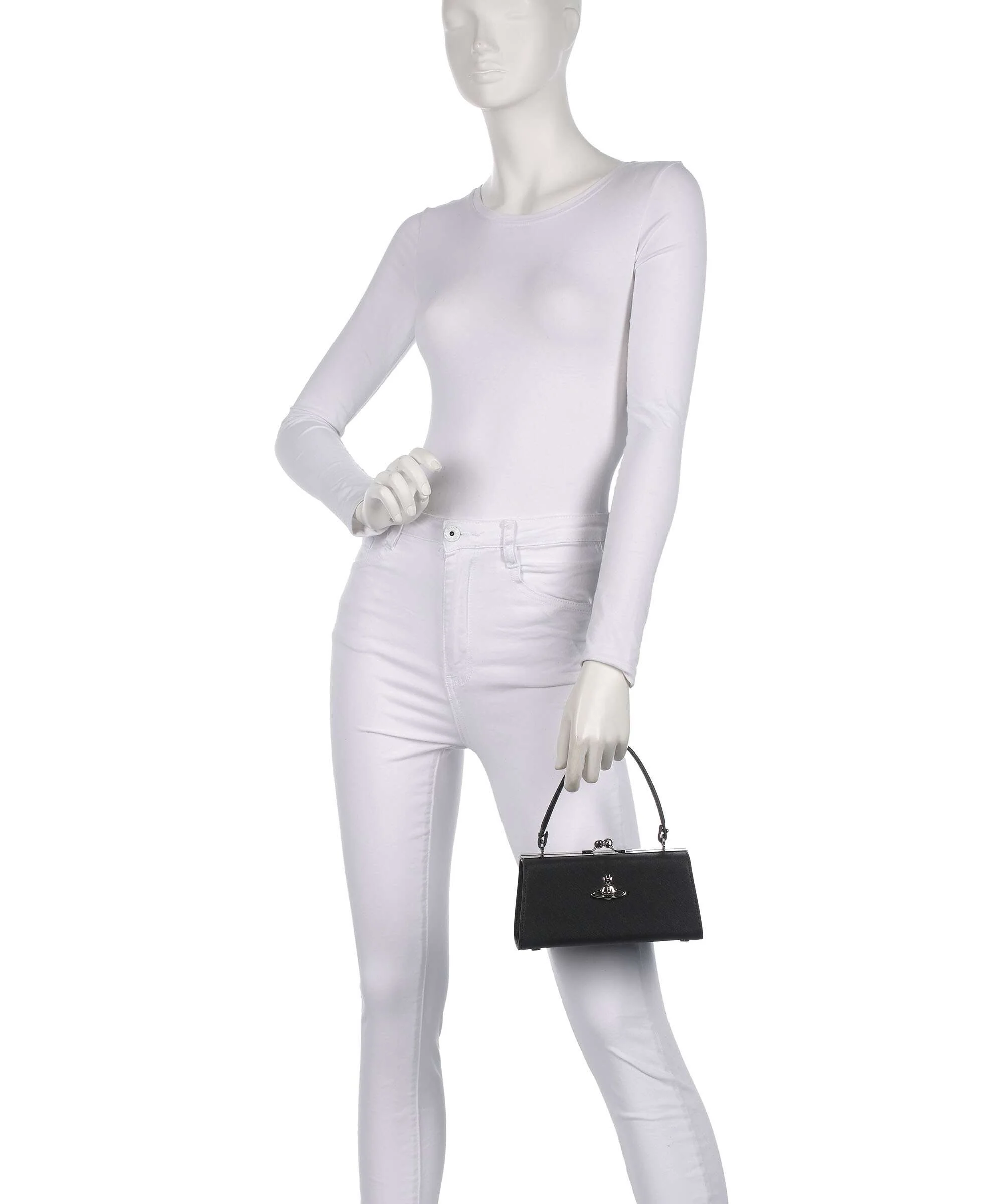 Vivienne Westwood Doll Frame Saffiano XL Torebka black - Image 3