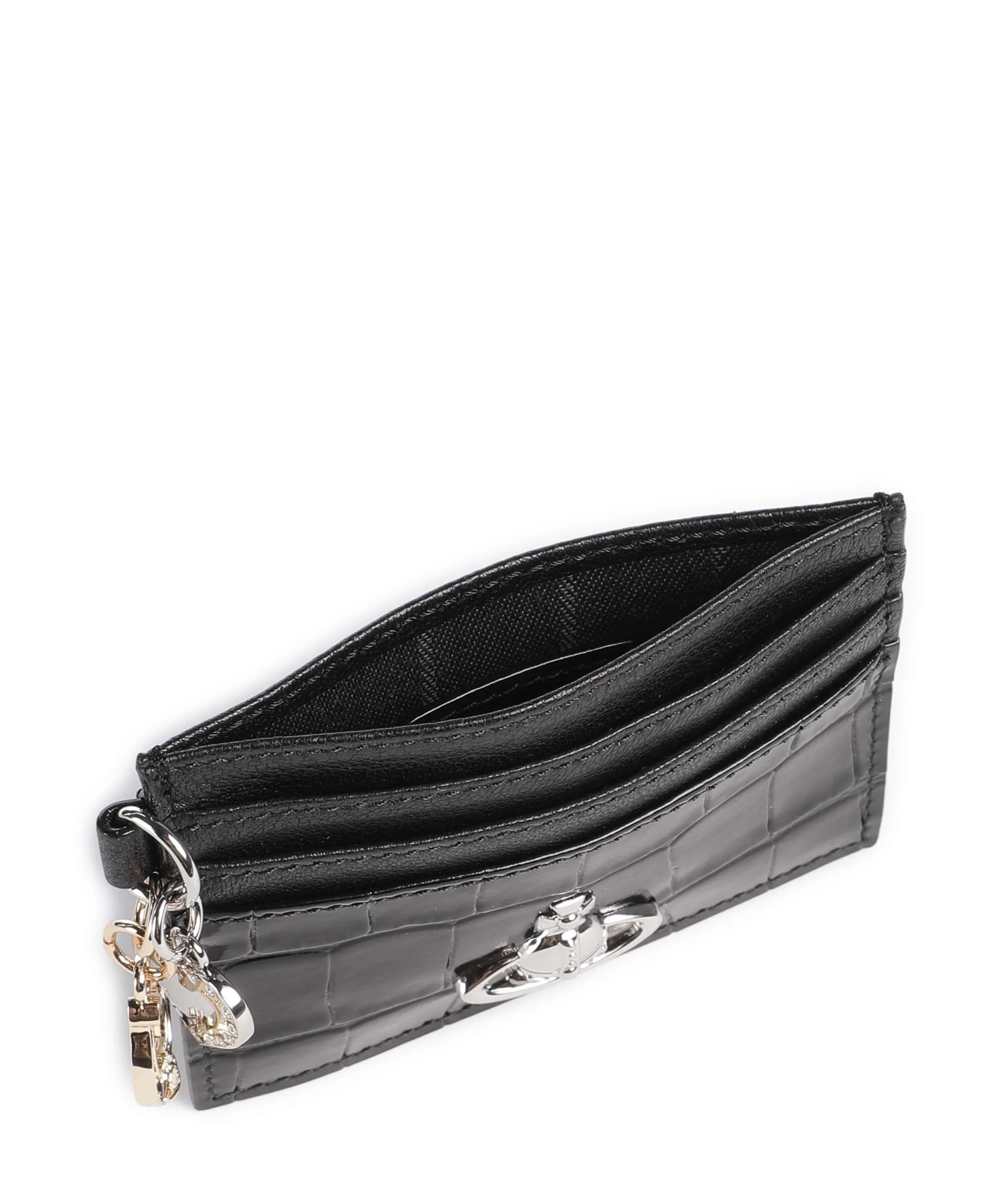 Vivienne Westwood Embossed Croc Etui na karty kredytowe black - Image 4