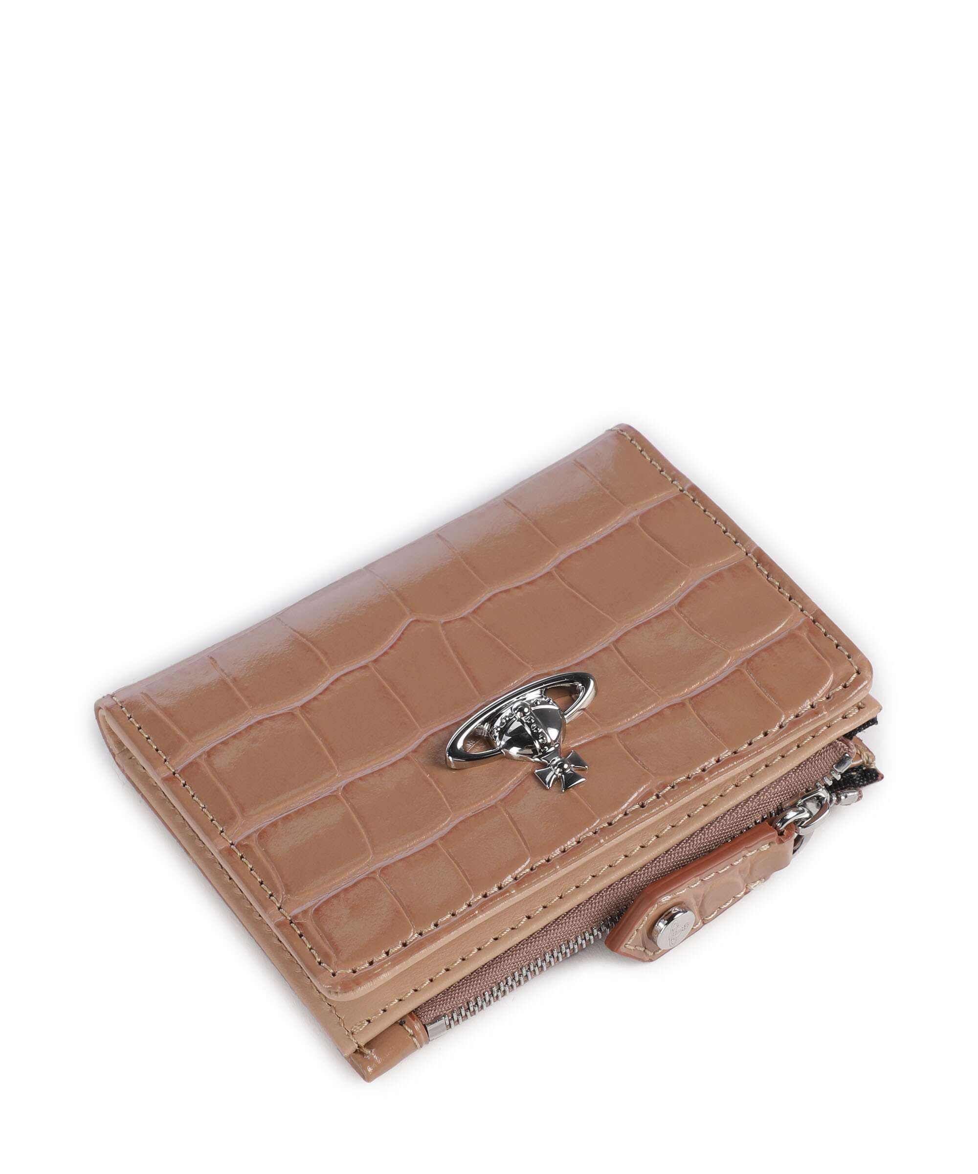 Vivienne Westwood Embossed Croc Slim Portfel dusty pink - Image 4
