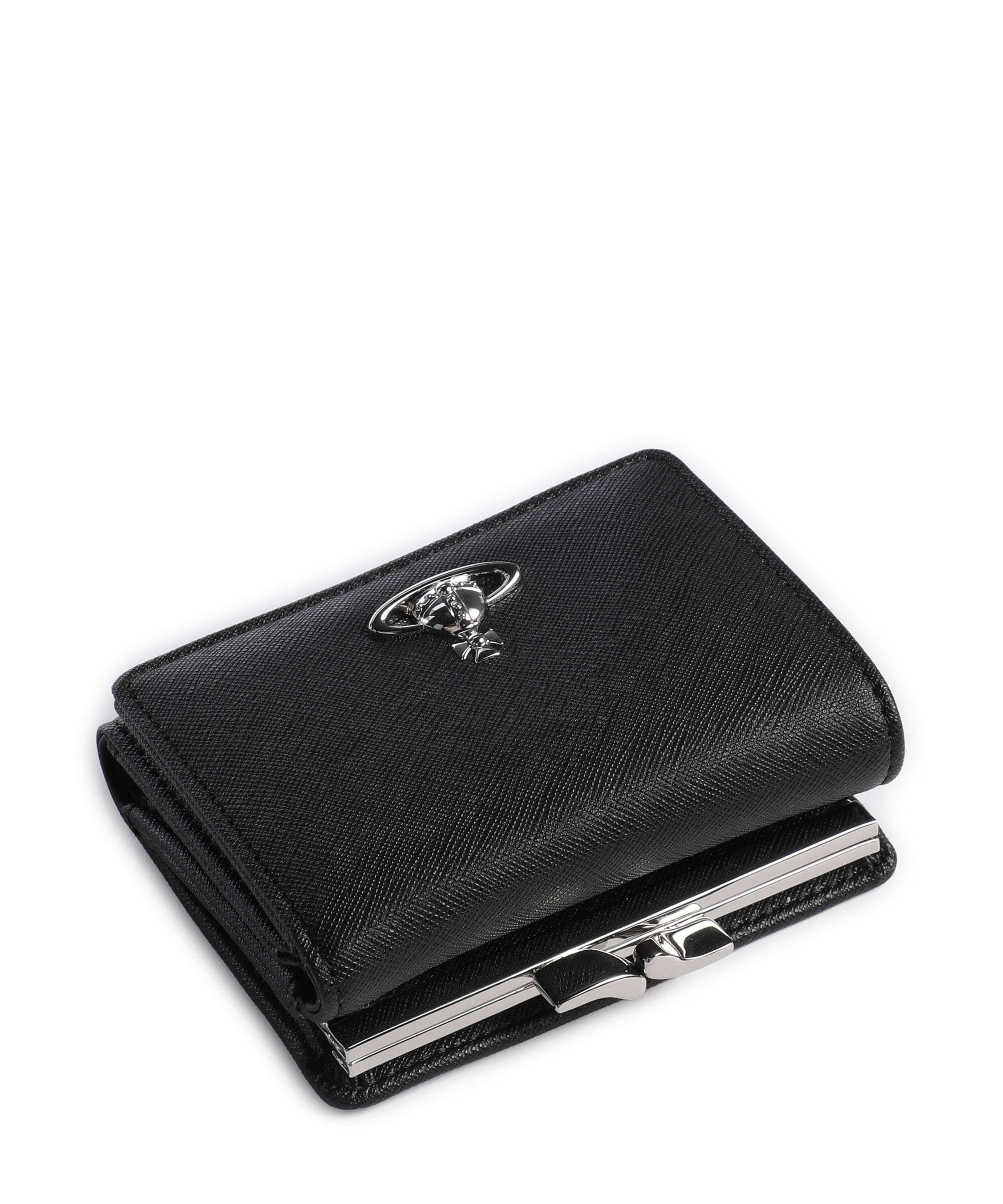 Vivienne Westwood Frame Saffiano Plain Small Portfel black - Image 5