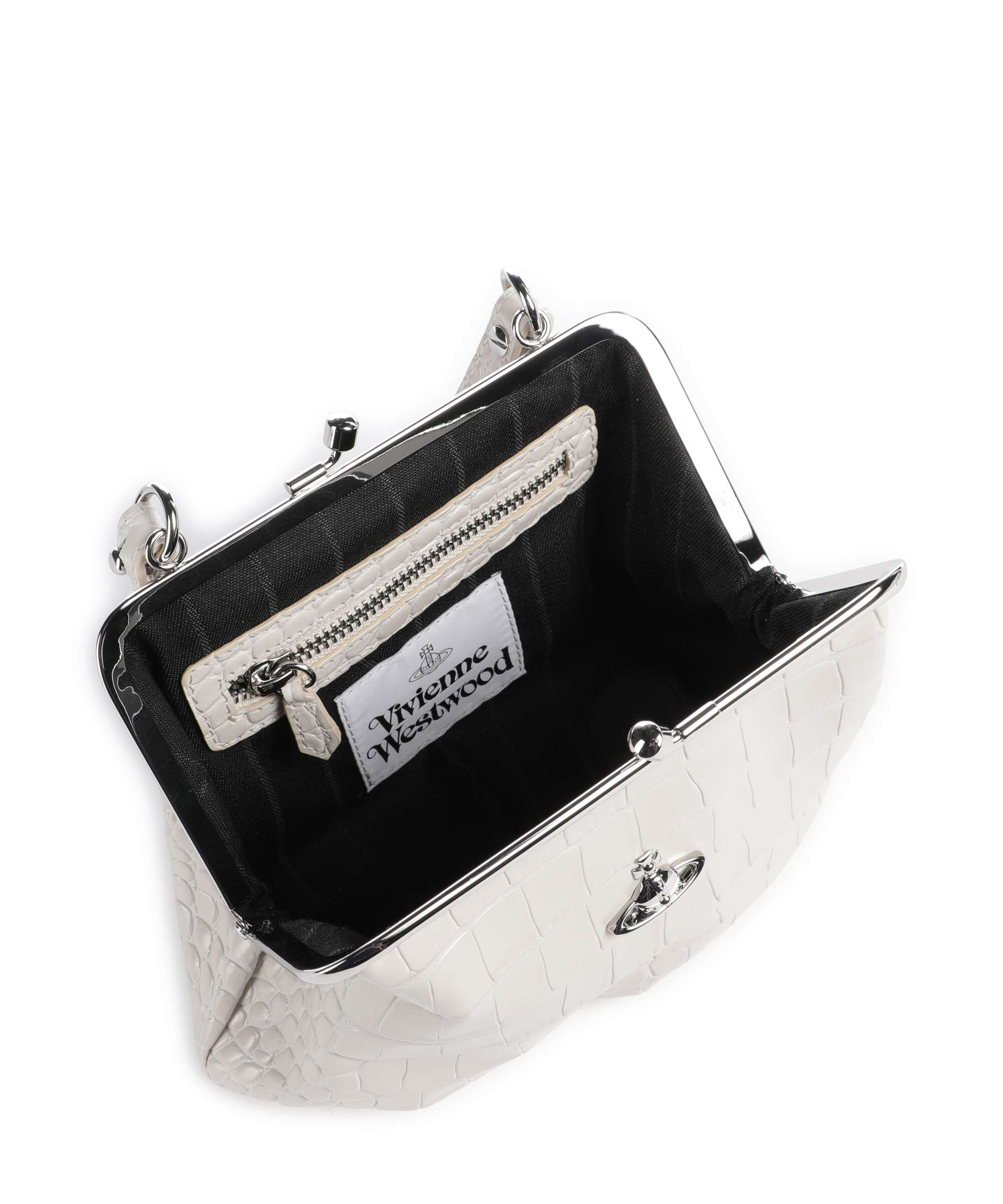Vivienne Westwood Granny Frame Embossed Croc Torebka pearl white - Image 5