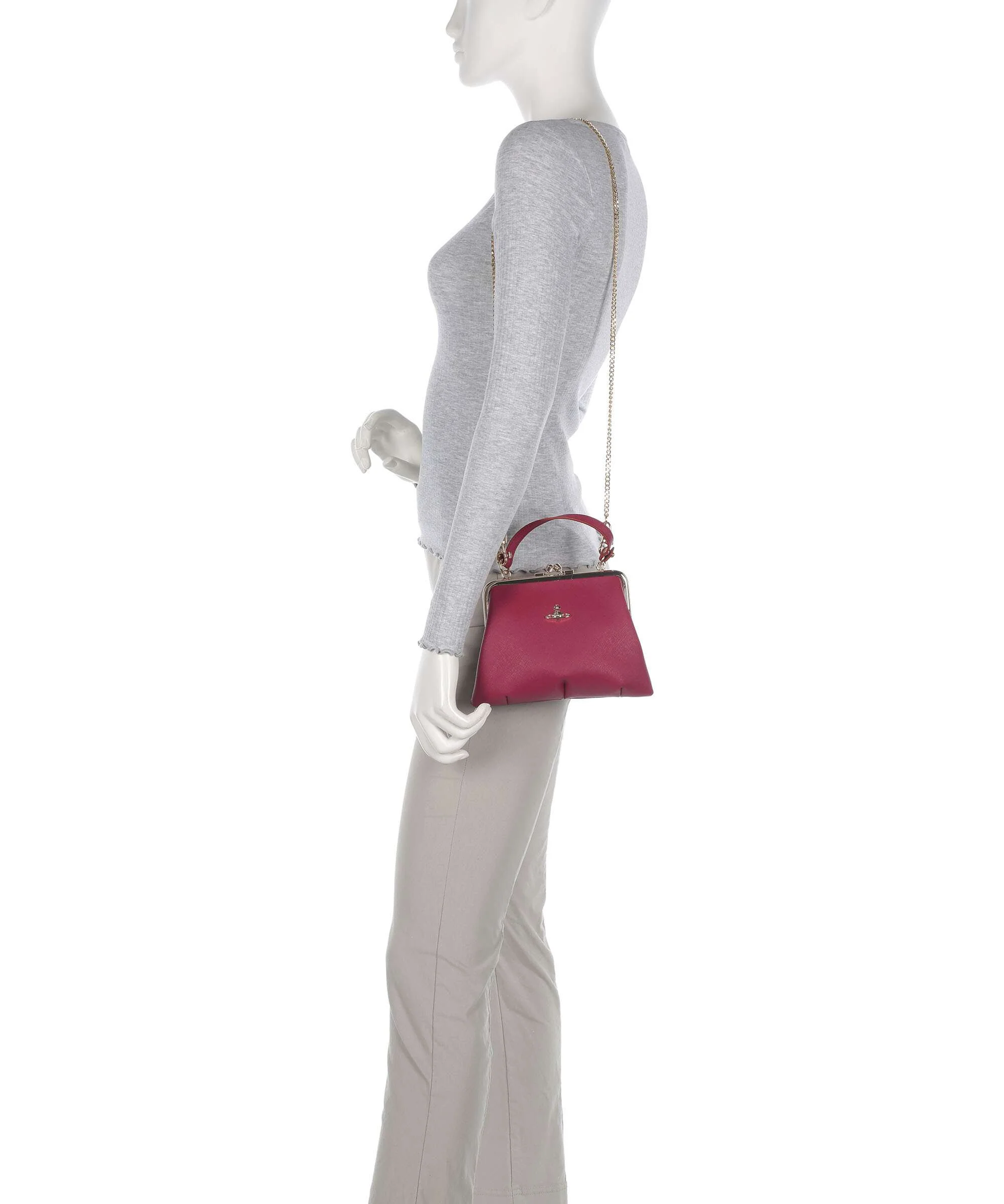 Vivienne Westwood Granny Frame Saffiano Torba przez ramię red - Image 3