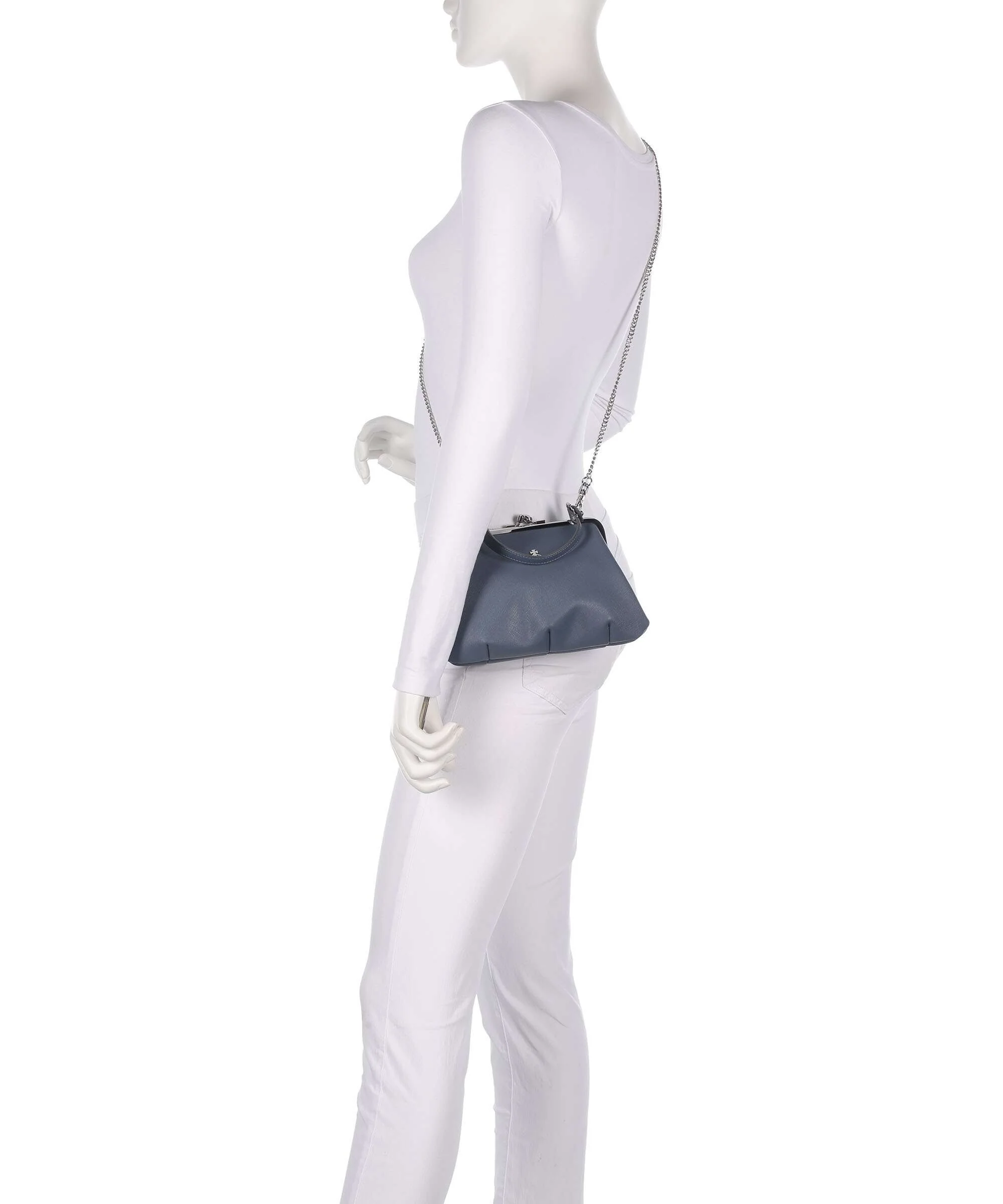 Vivienne Westwood Granny Frame Saffiano Torebka denim blue - Image 3