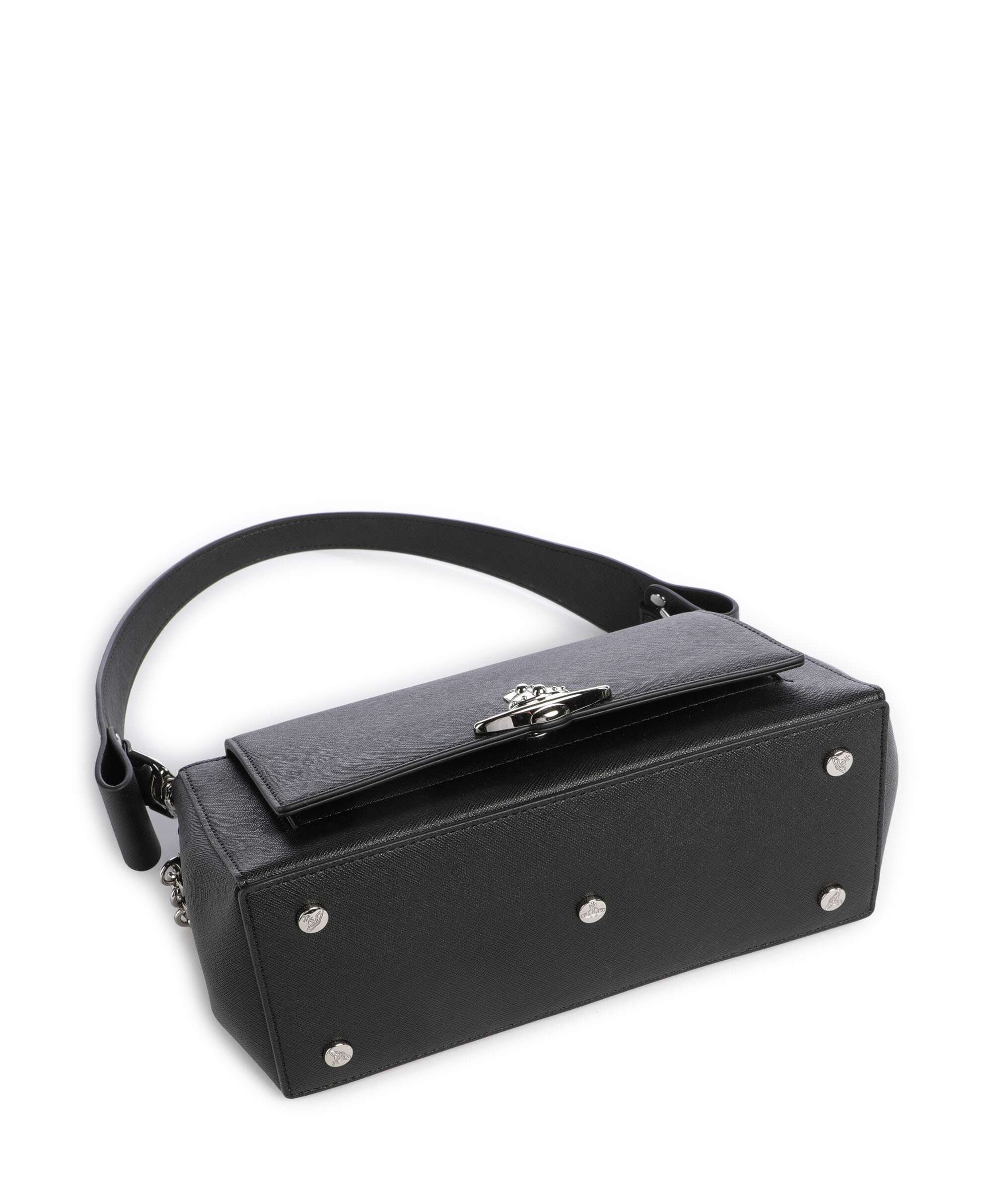 Vivienne Westwood Hazel Saffiano Plain Medium Torba na ramię black - Image 4