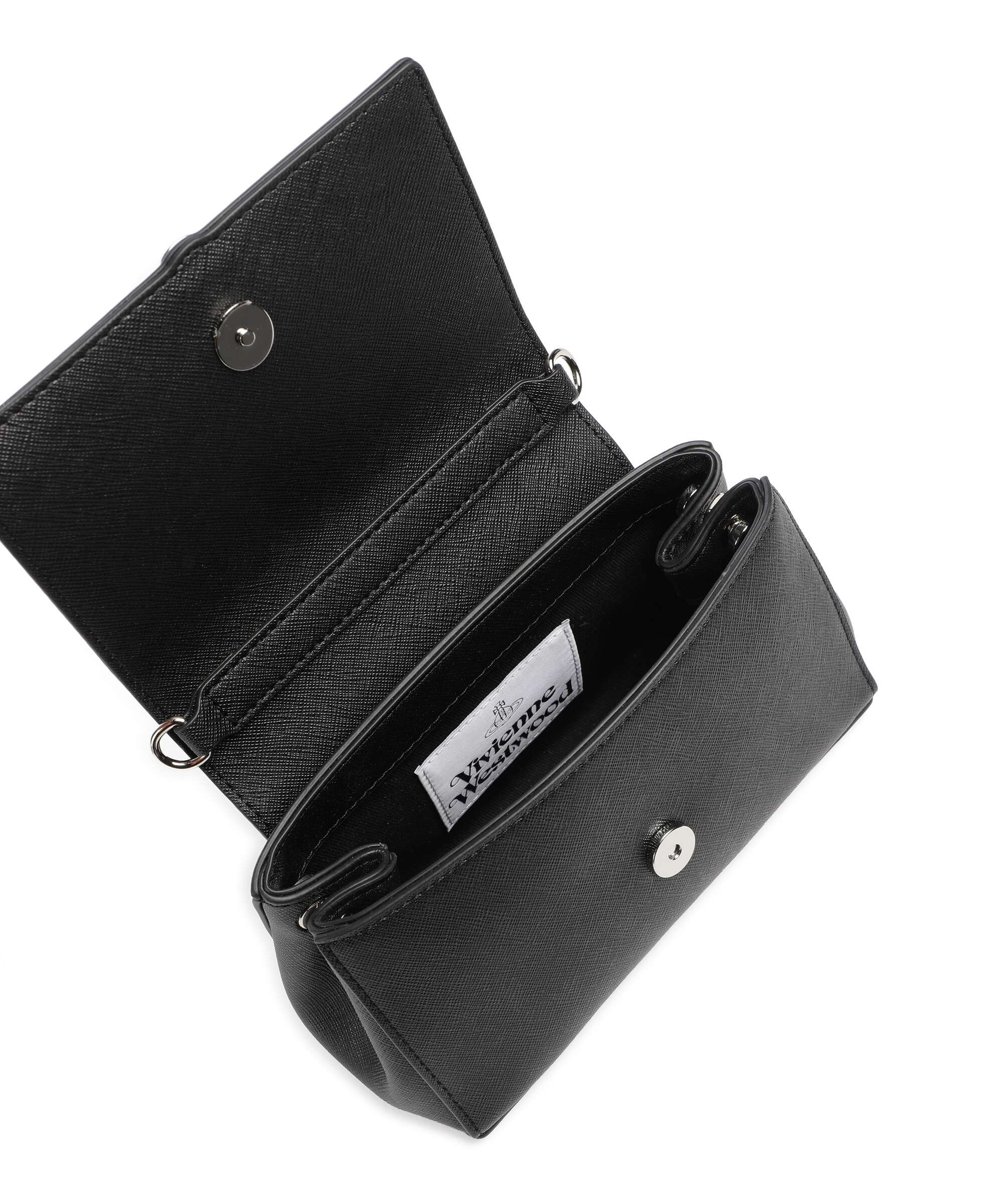 Vivienne Westwood Hazel Saffiano Plain Small Torba na ramię black - Image 6