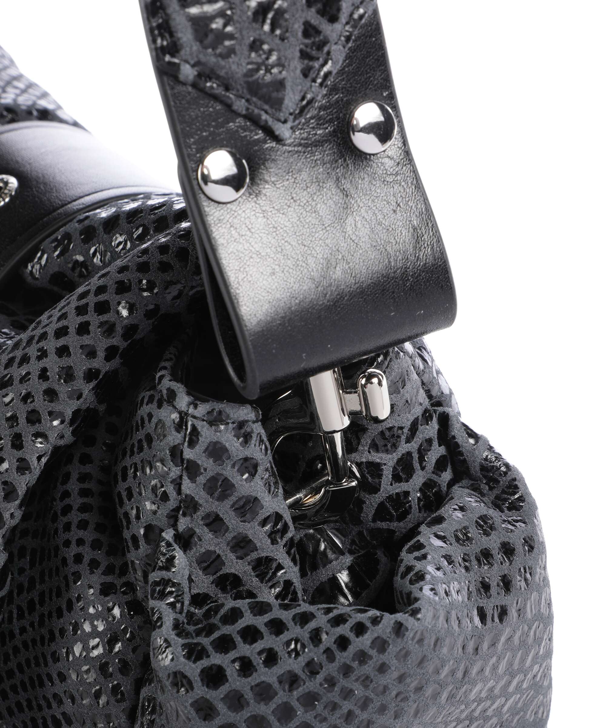 Vivienne Westwood Hazel Snake Effect Torba na ramię dark grey - Image 4