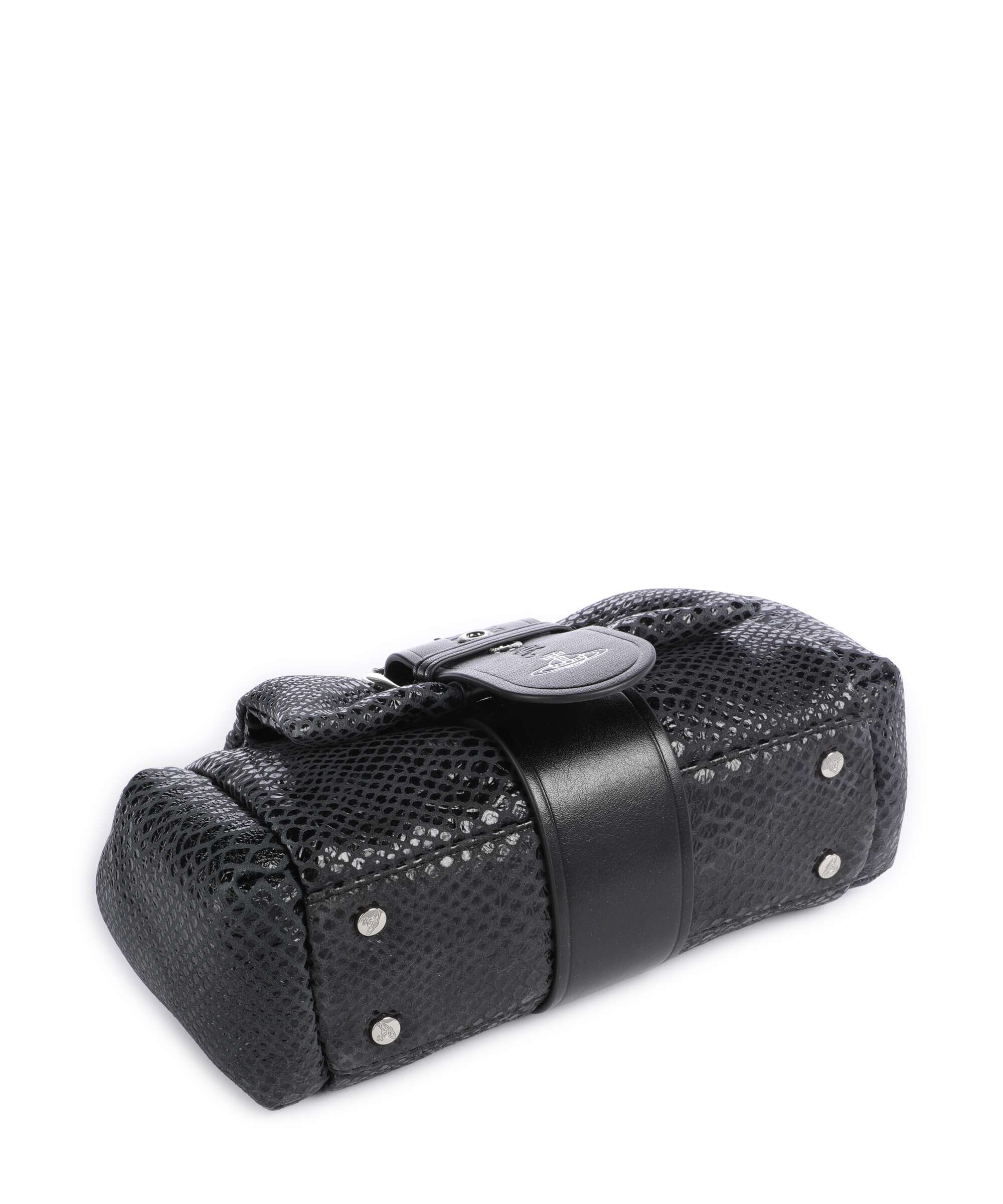 Vivienne Westwood Hazel Snake Effect Torba na ramię dark grey - Image 5