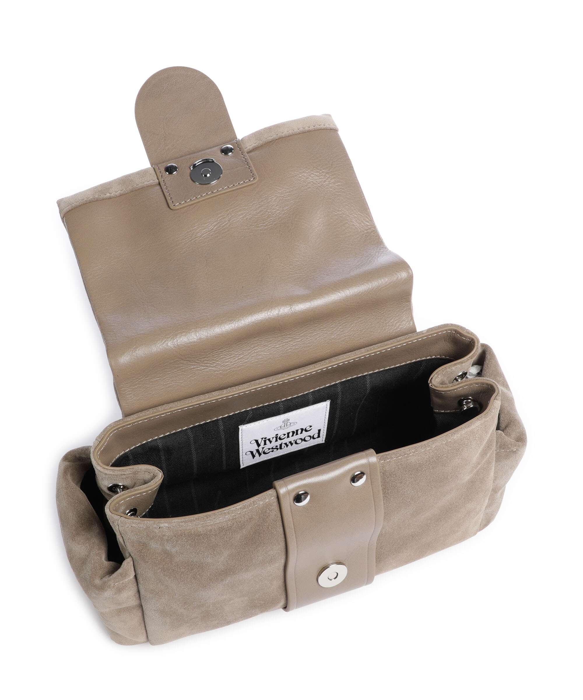 Vivienne Westwood Hazel Suede Treasure Torba na ramię stone - Image 7