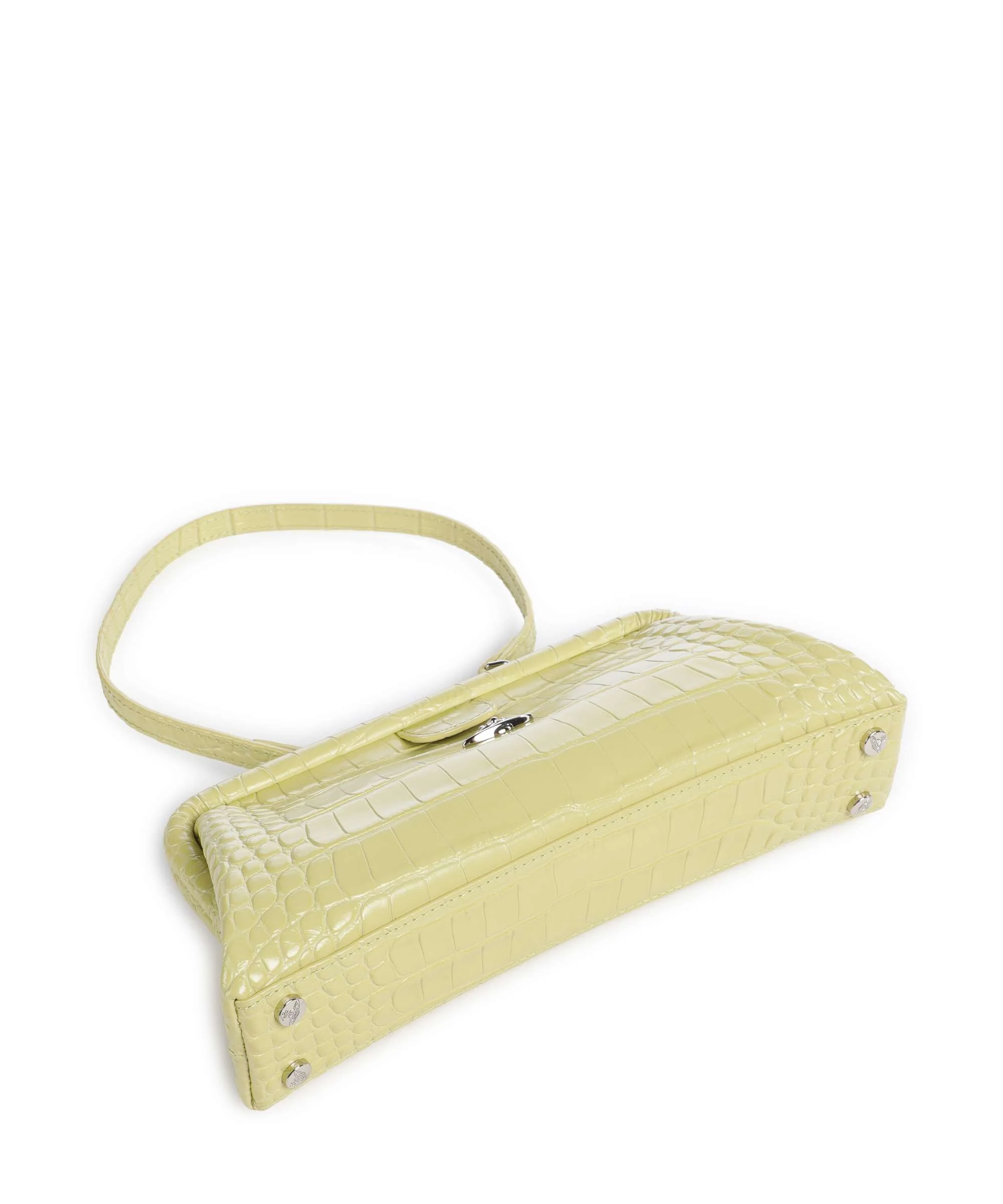 Vivienne Westwood Jane Frame Embossed Croc Torba na ramię lime green - Image 4