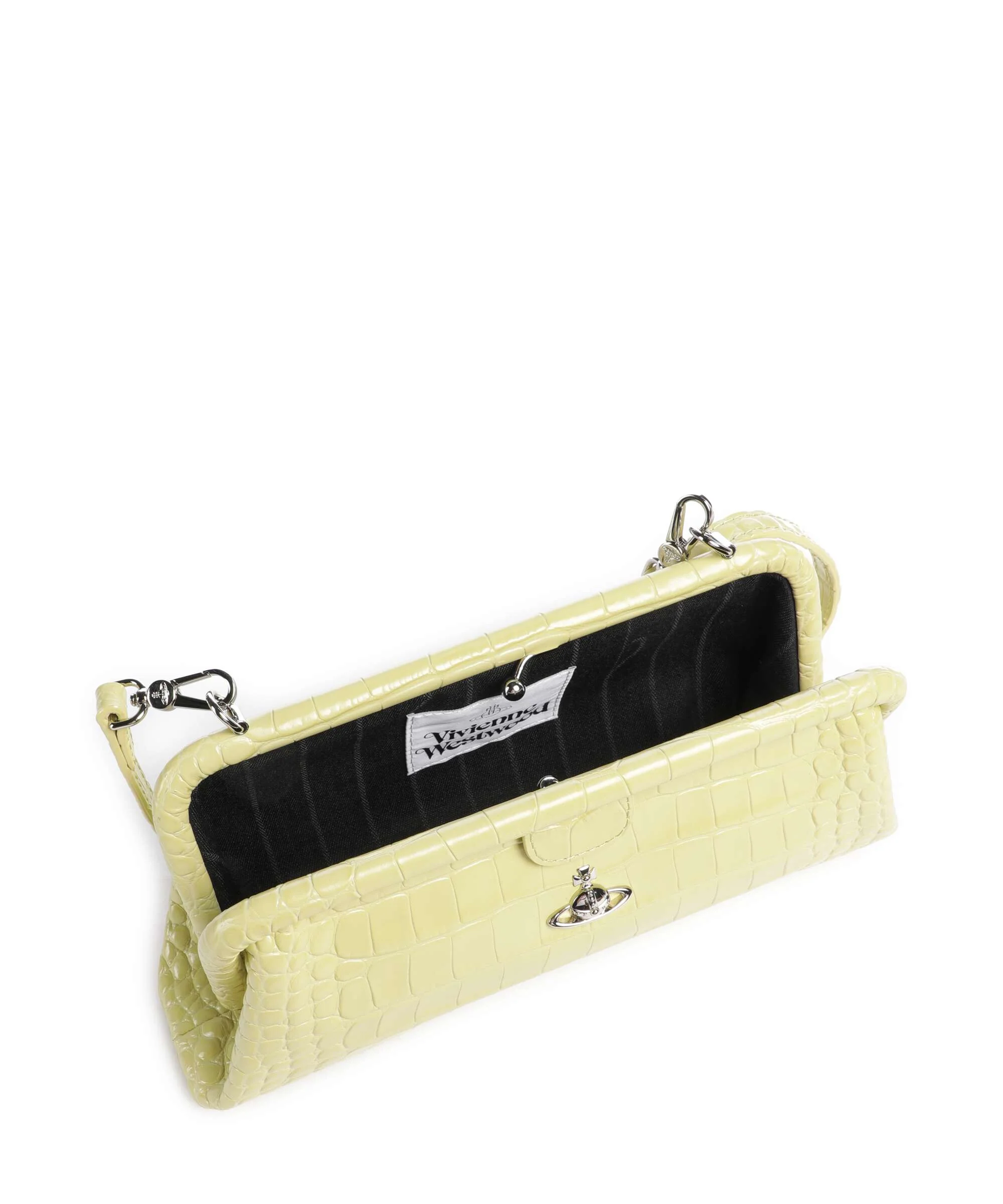 Vivienne Westwood Jane Frame Embossed Croc Torba na ramię lime green - Image 5