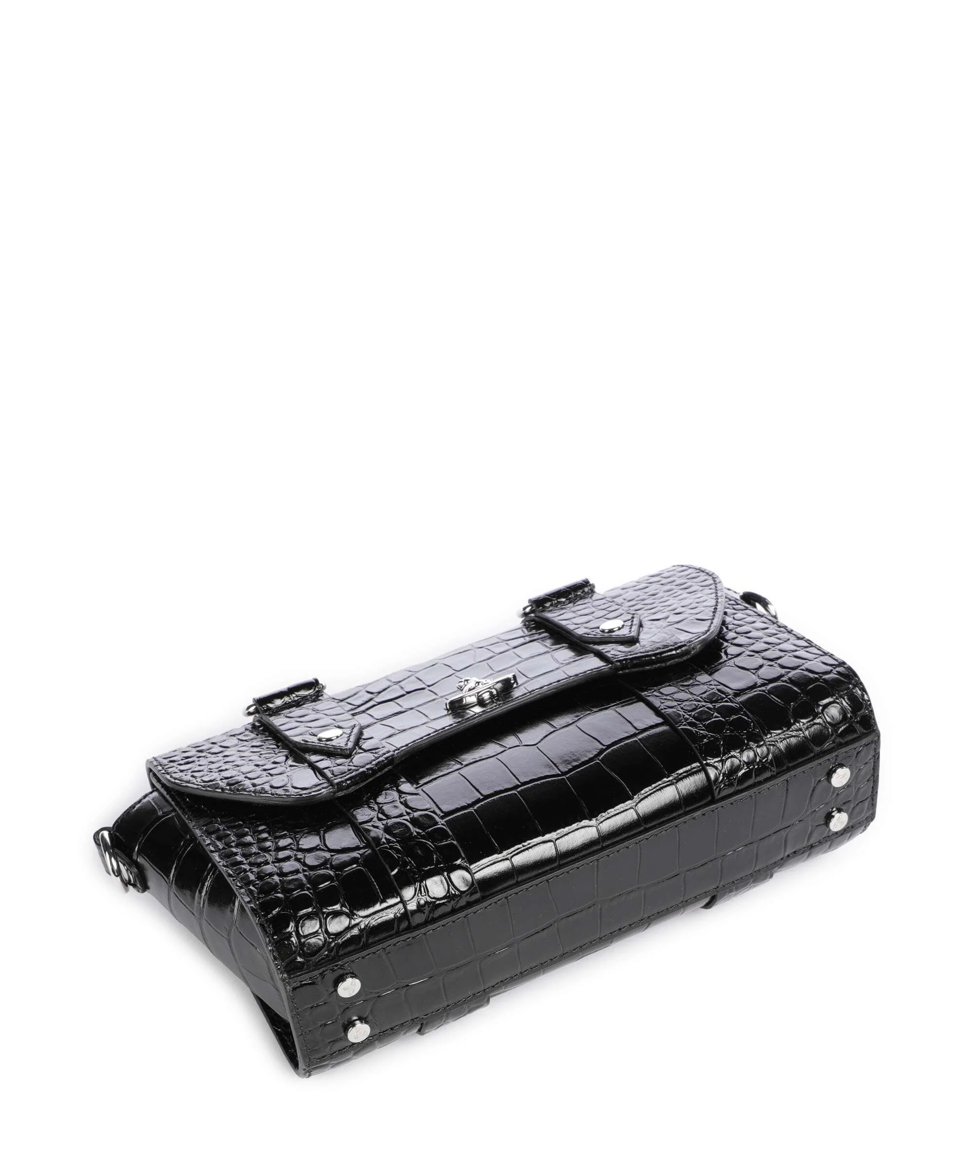 Vivienne Westwood Kimmy Embossed Croc Torba przez ramię black - Image 5