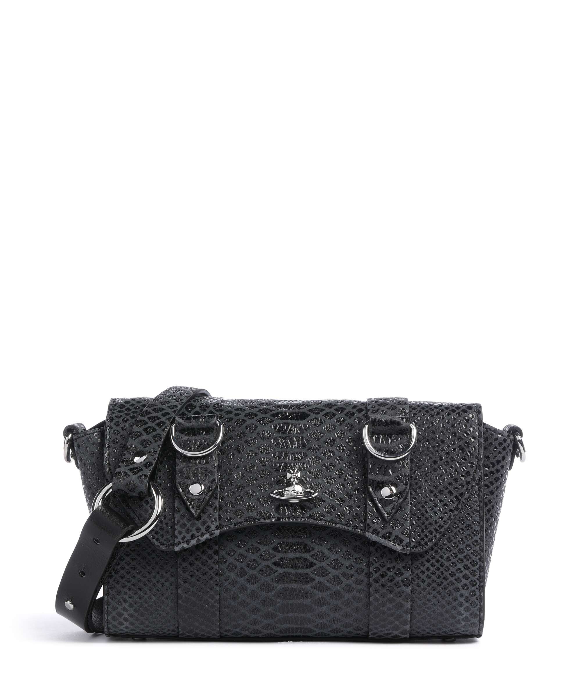 Vivienne Westwood Kimmy Snake Effect Torba przez ramię dark grey
