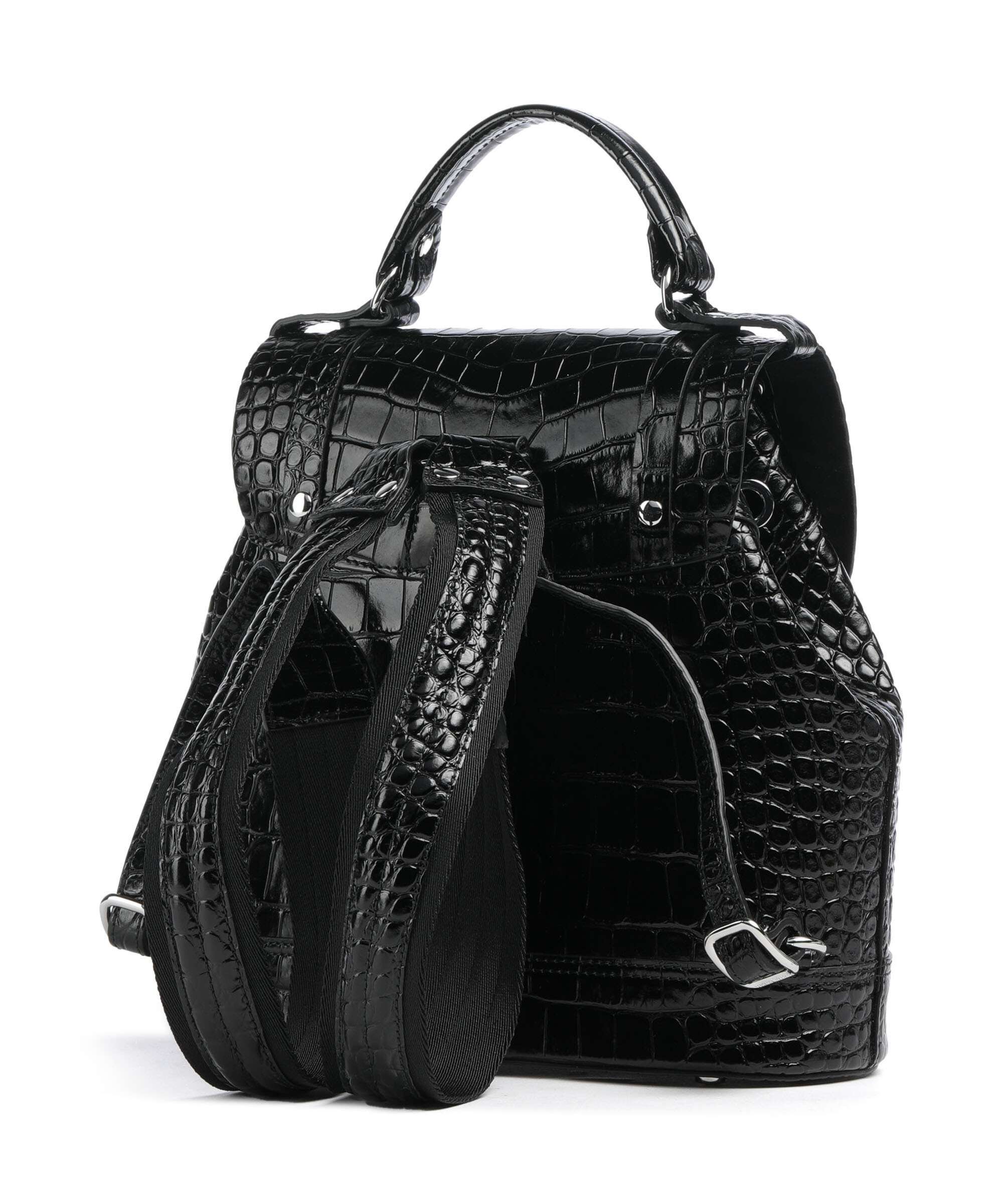 Vivienne Westwood Max Embossed Croc Small Plecak black - Image 2