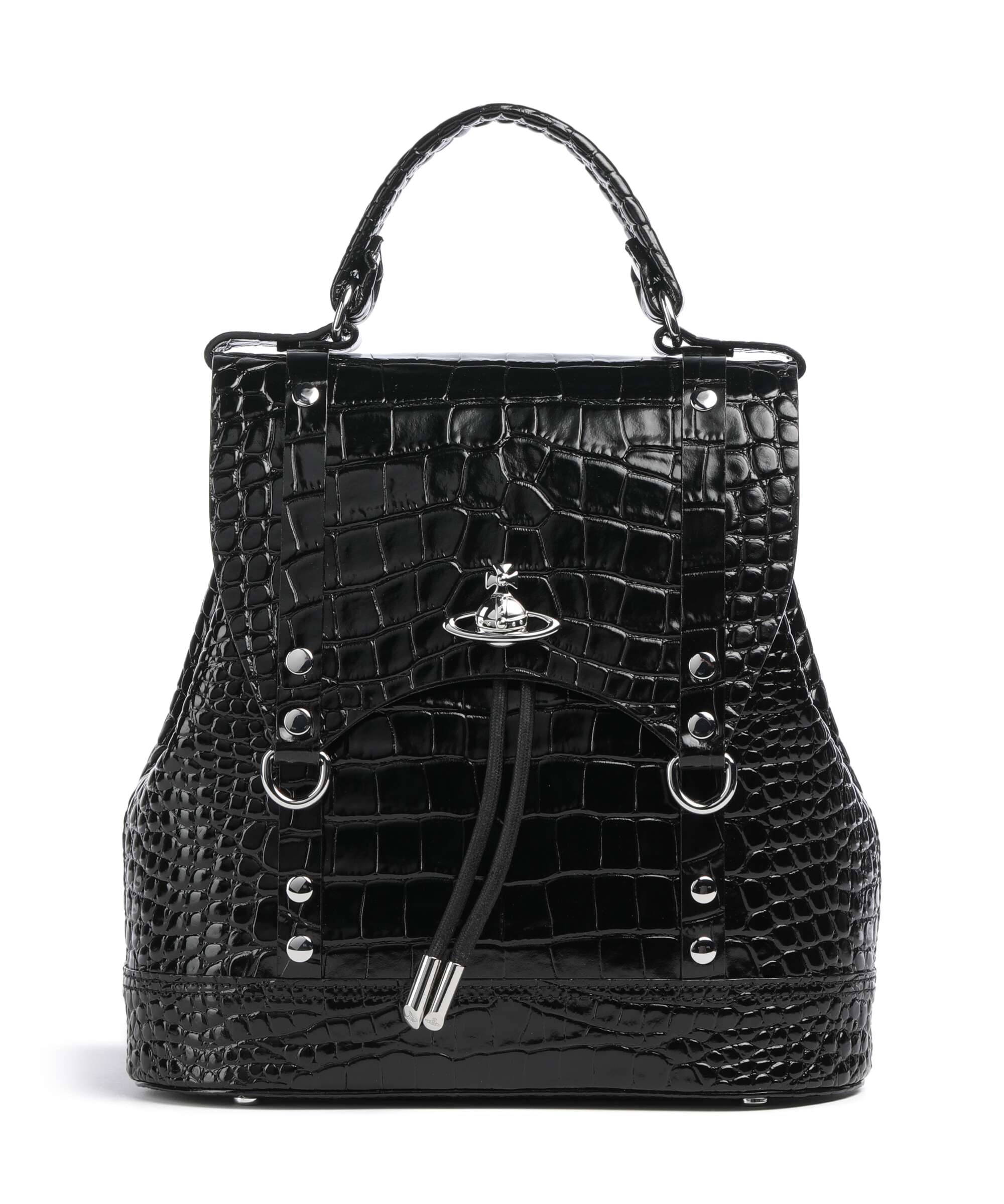 Vivienne Westwood Max Embossed Croc Small Plecak black