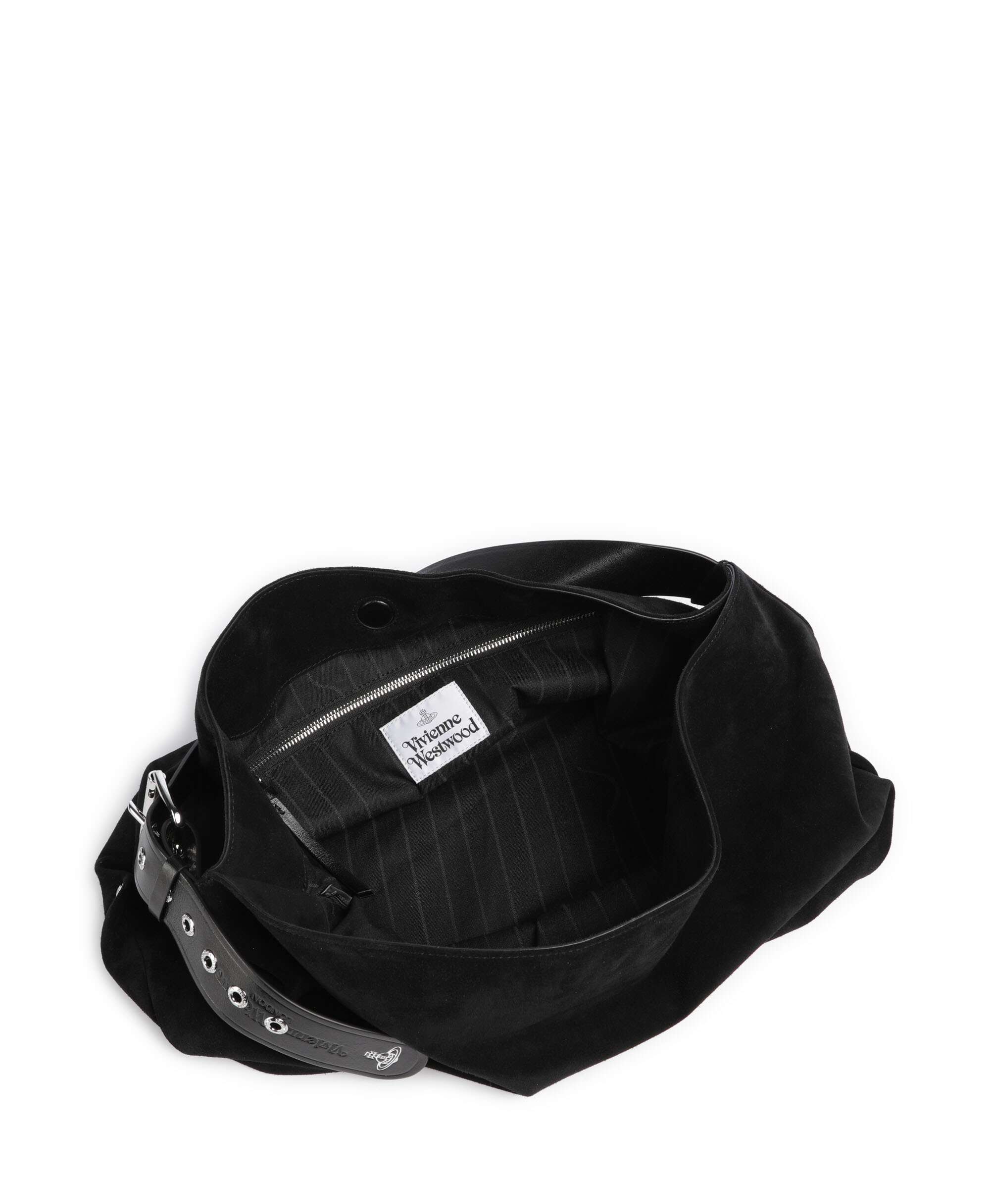Vivienne Westwood Maxime Suede Large Torebka worek black - Image 6
