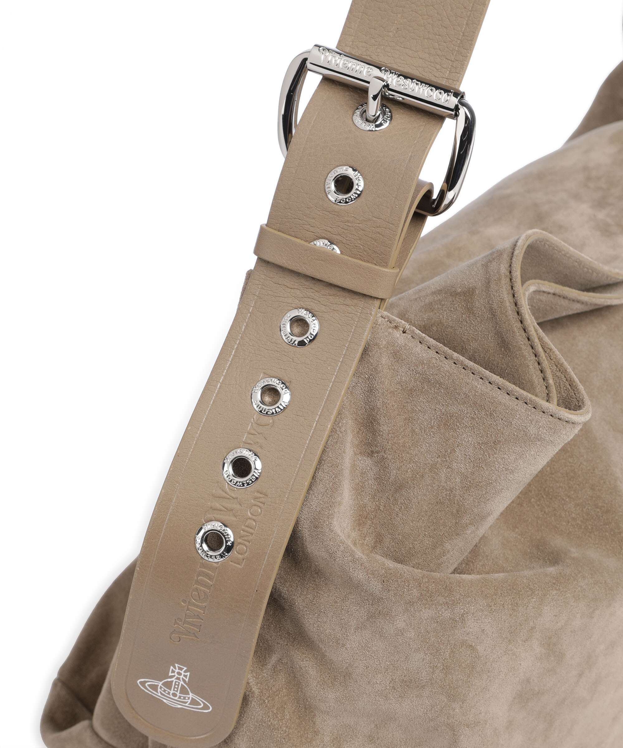 Vivienne Westwood Maxime Suede Large Torebka worek stone - Image 4