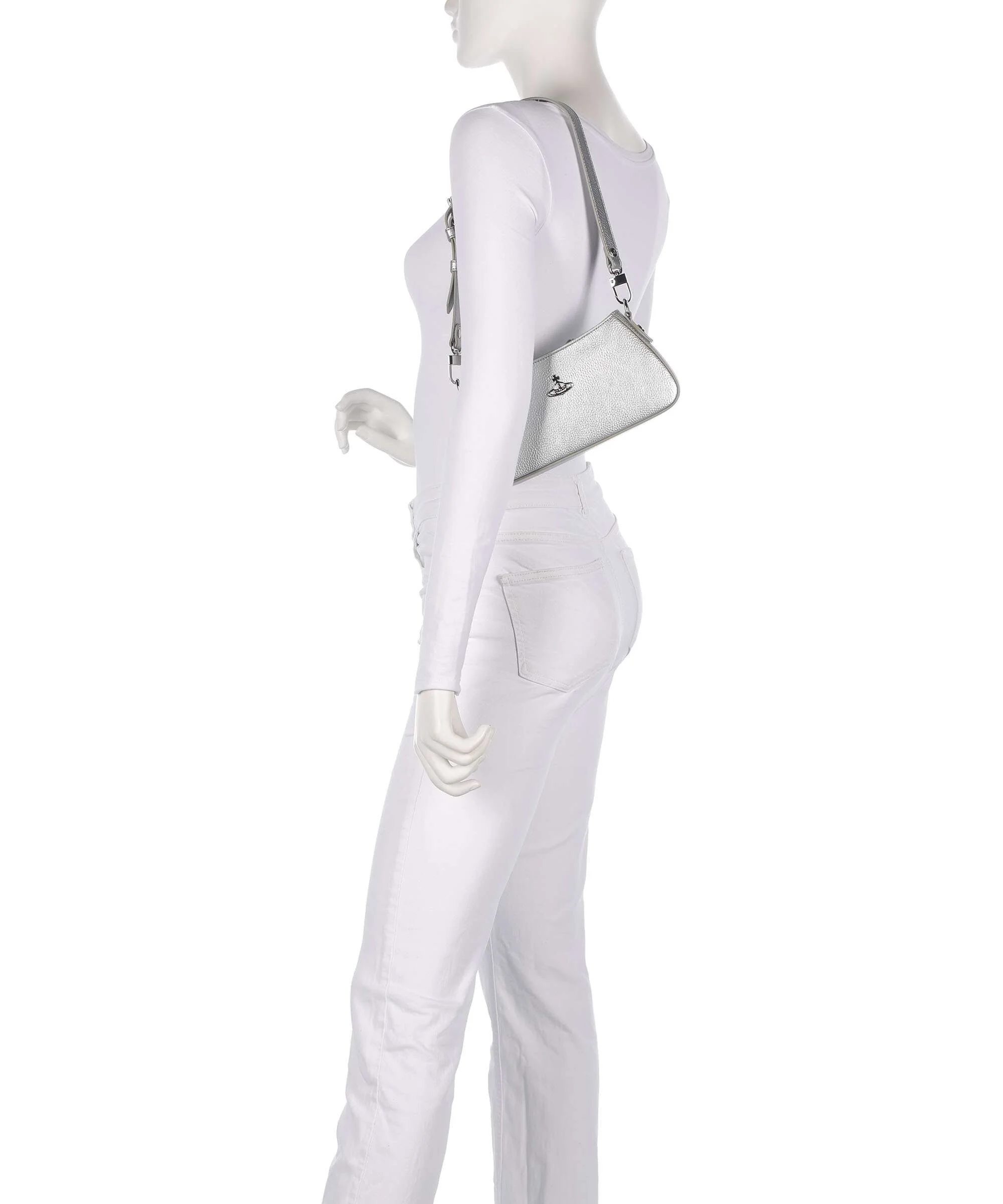 Vivienne Westwood Tasha Grain Torba na ramię silver - Image 3